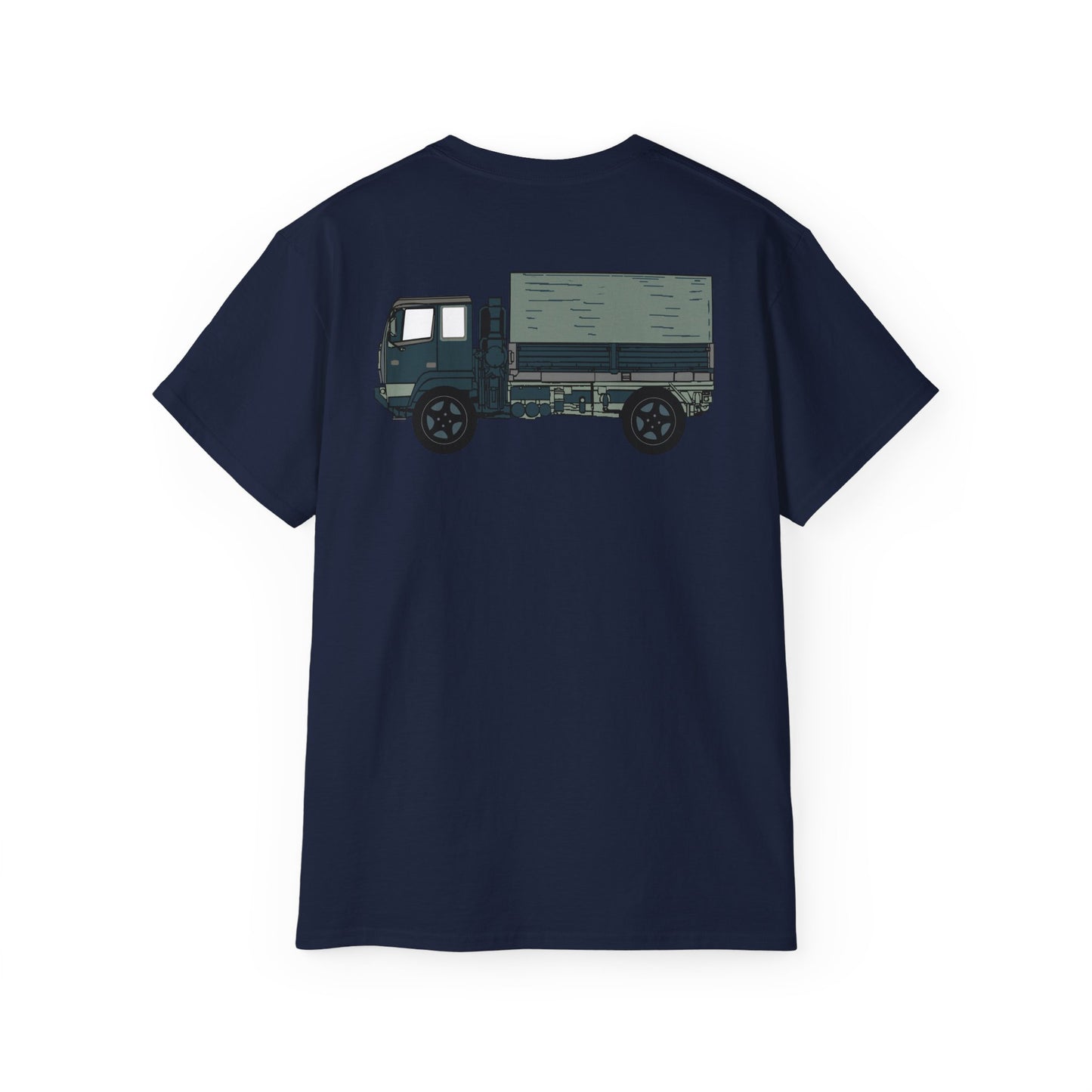 Unisex Ultra Cotton Tee - Vehicle - M915 Tractor with M872 - 40 Ft Container - Side X 300