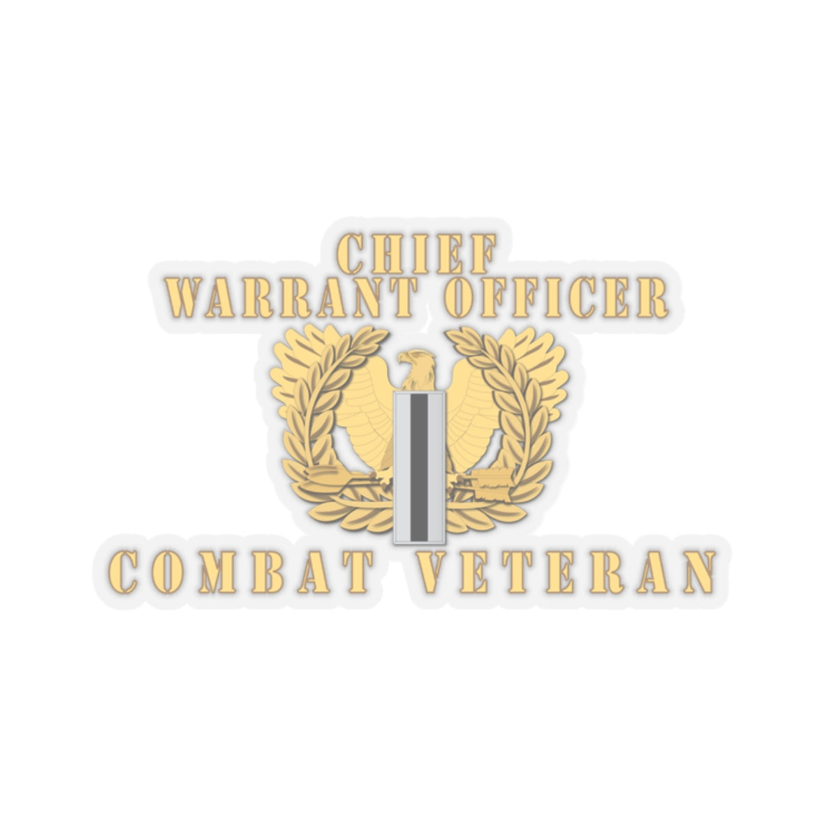 Kiss-Cut Stickers - Chief Warrant Officer 5 - CW5 - Combat Veteran
