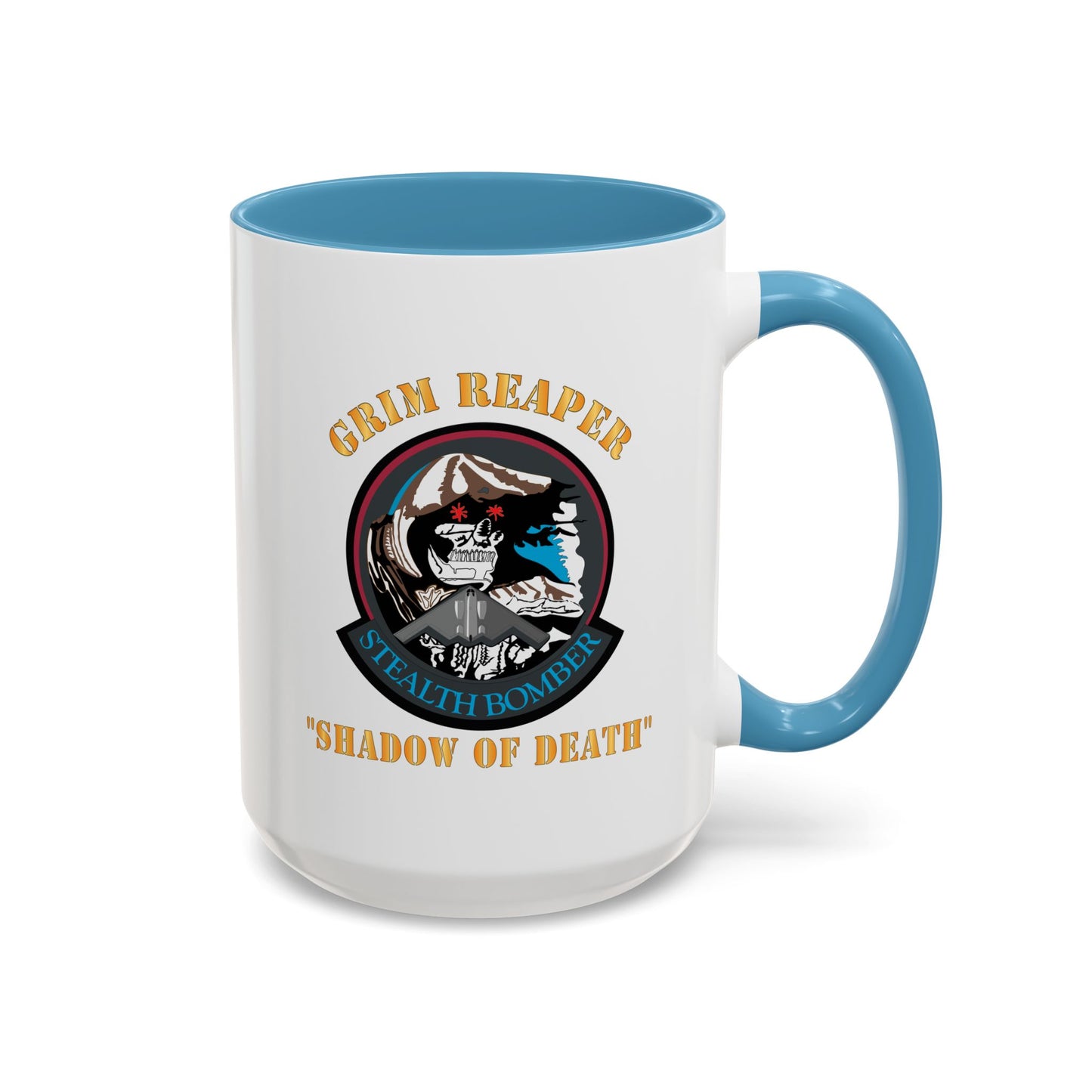 Accent Coffee Mug (11oz & 15oz) - Vehicle - M915 Tractor with M872 - 40 Ft Container - Side X 300