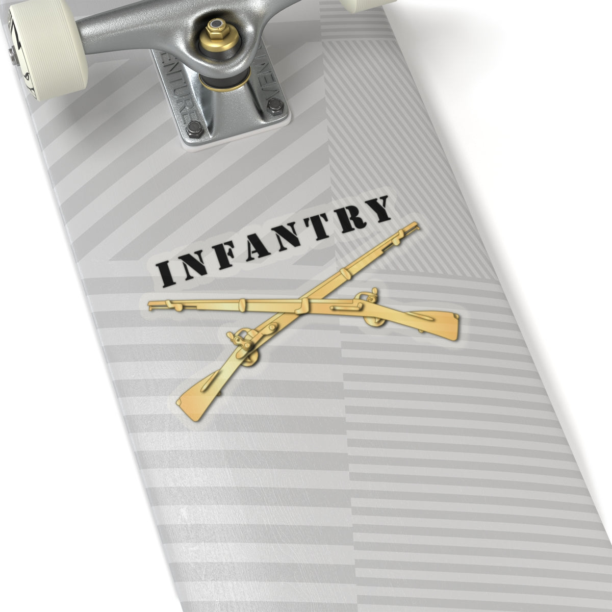 Kiss-Cut Stickers - Infantry Br - Crossed Rifles w Txt