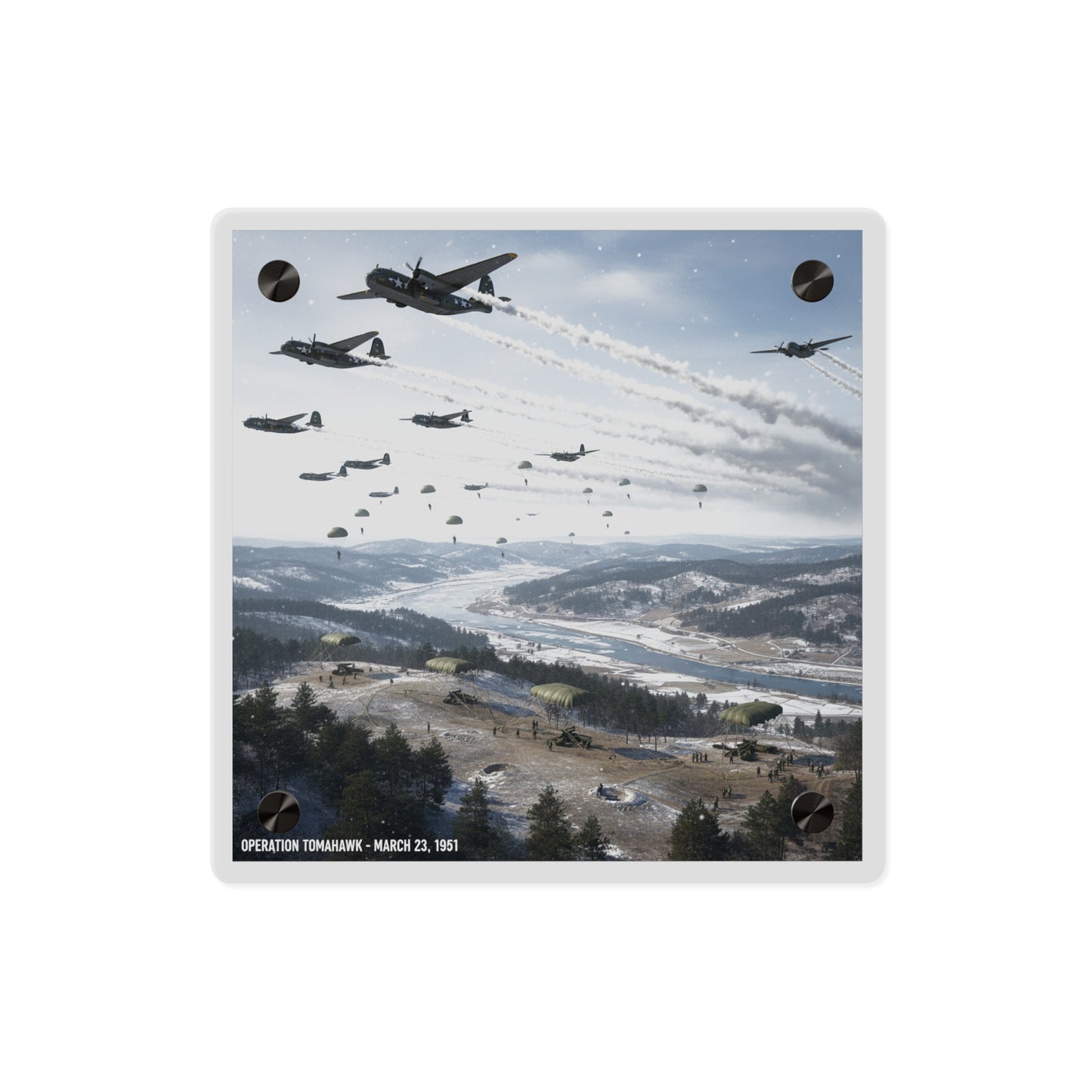 Acrylic Wall Art Panel - Operation Tomahawk - 187th Regimental Combat Team
