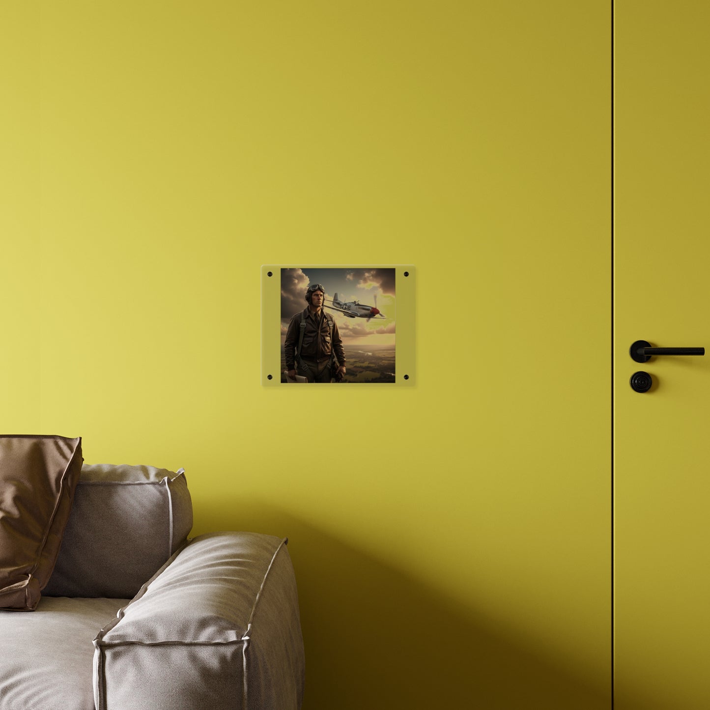 Acrylic Wall Art Panel - Army Air Corps Pilot