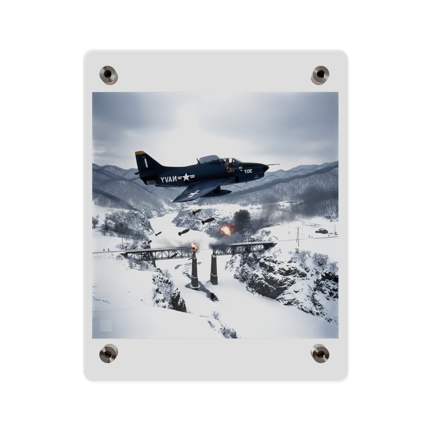 Acrylic Wall Art Panel - Attack at Majon-ni and Samdong-ni during Korean War