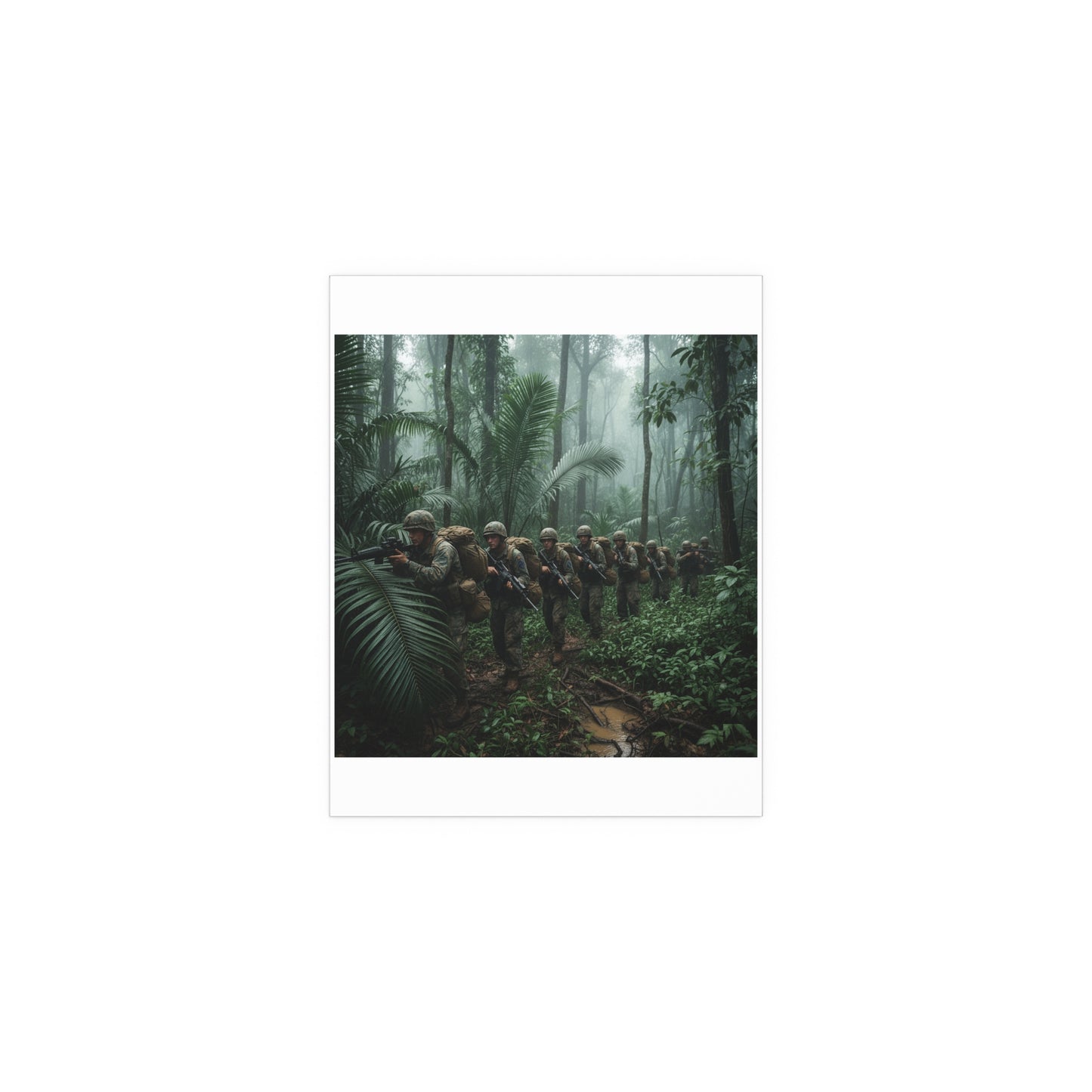 Indoor and Outdoor Silk Posters - Jungle Patrol - Vietnam