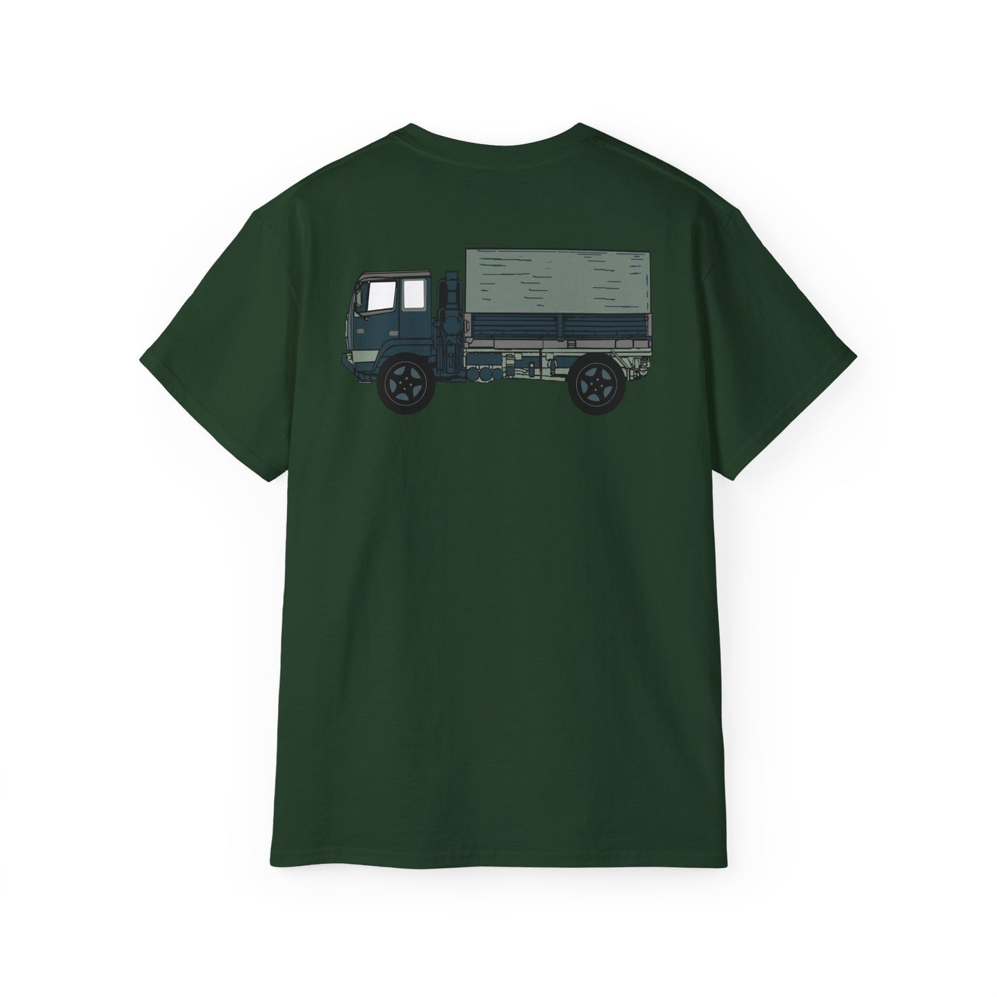 Unisex Ultra Cotton Tee - Vehicle - M915 Tractor with M872 - 40 Ft Container - Side X 300