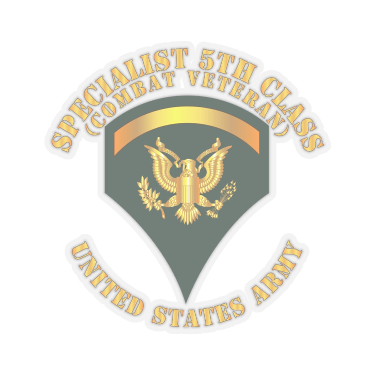 Kiss-Cut Stickers - Specialist 5th Class - SP5 - Combat Veteran