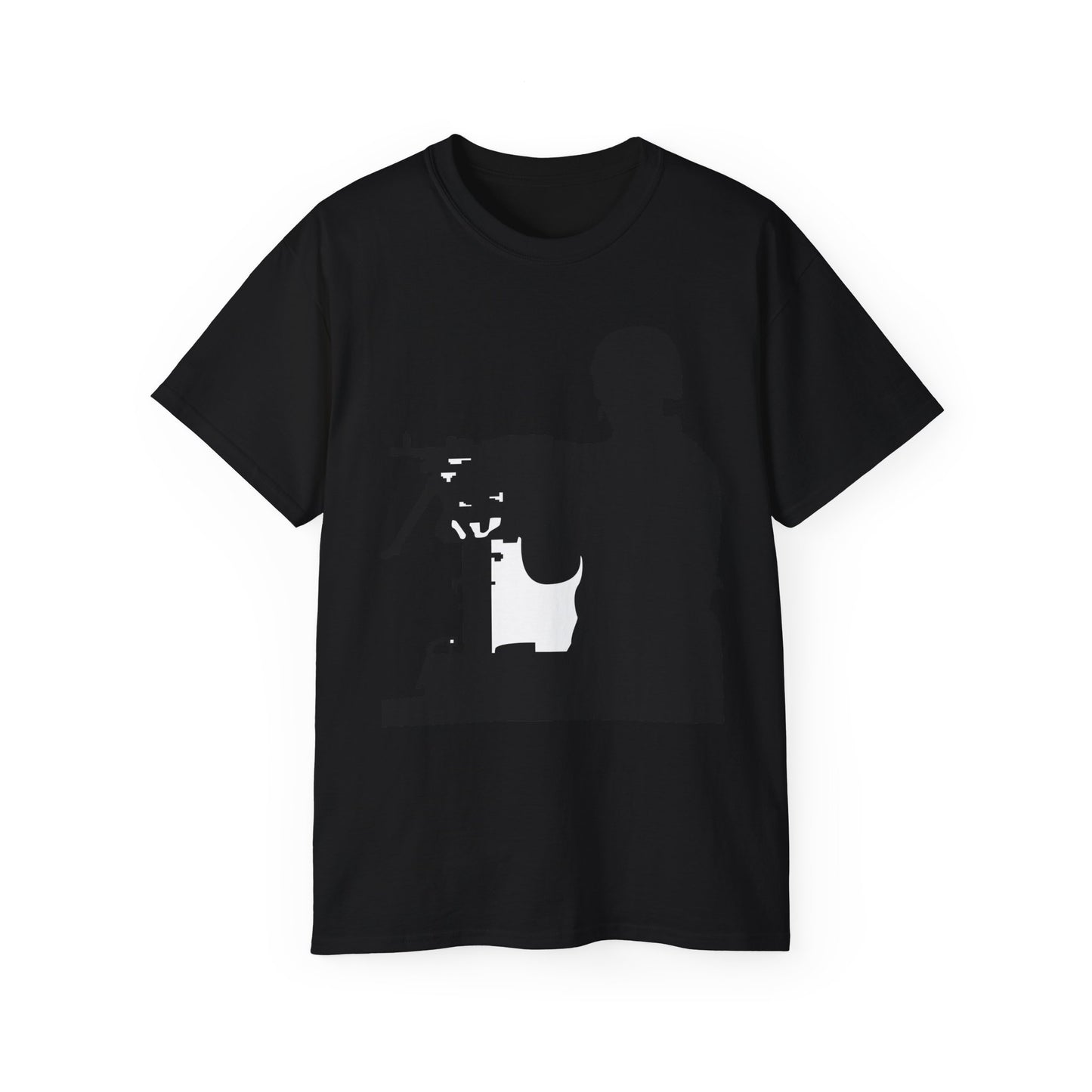 Unisex Ultra Cotton Tee - Army - Soldier - MG Vehicle Mounted - Silhouette X 300