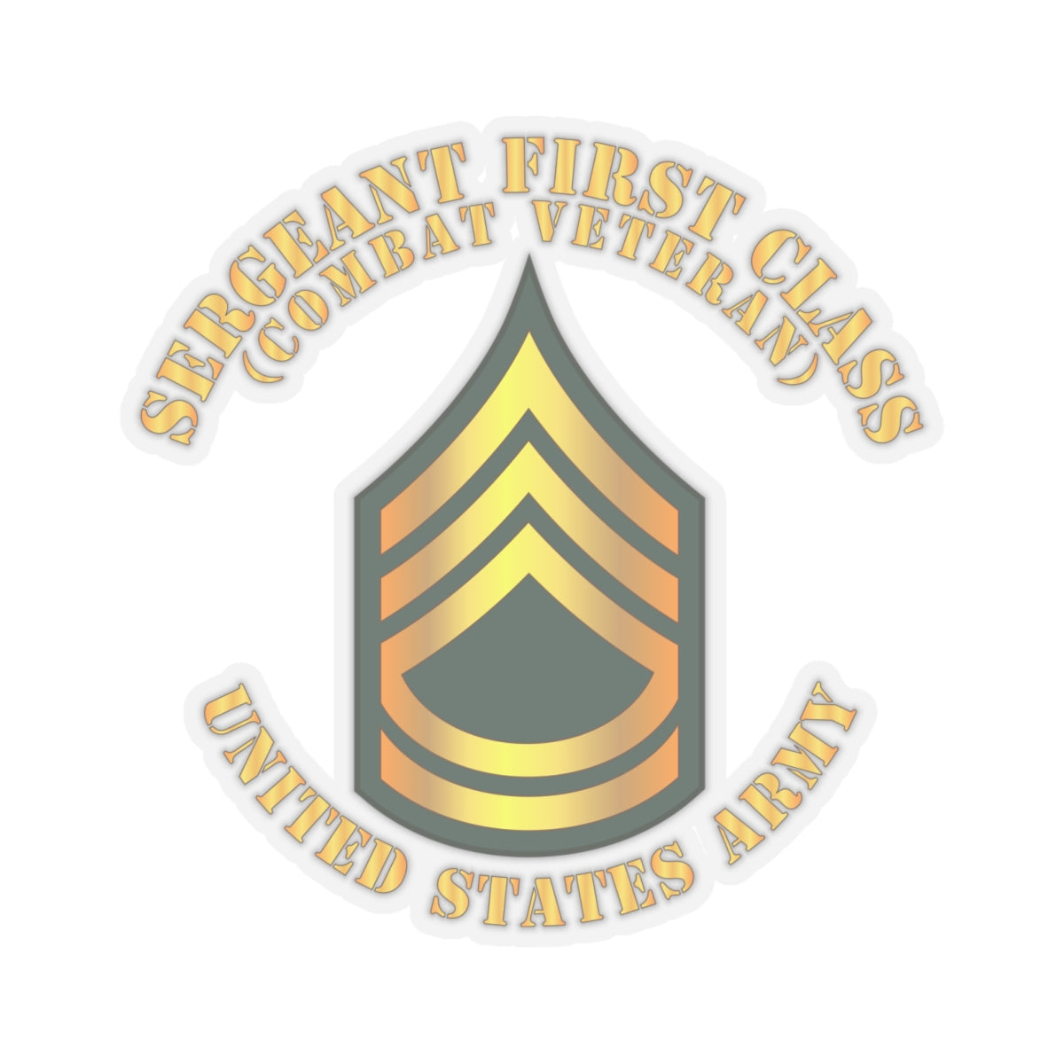 Kiss-Cut Stickers - Sergeant First Class - SFC - Combat Veteran
