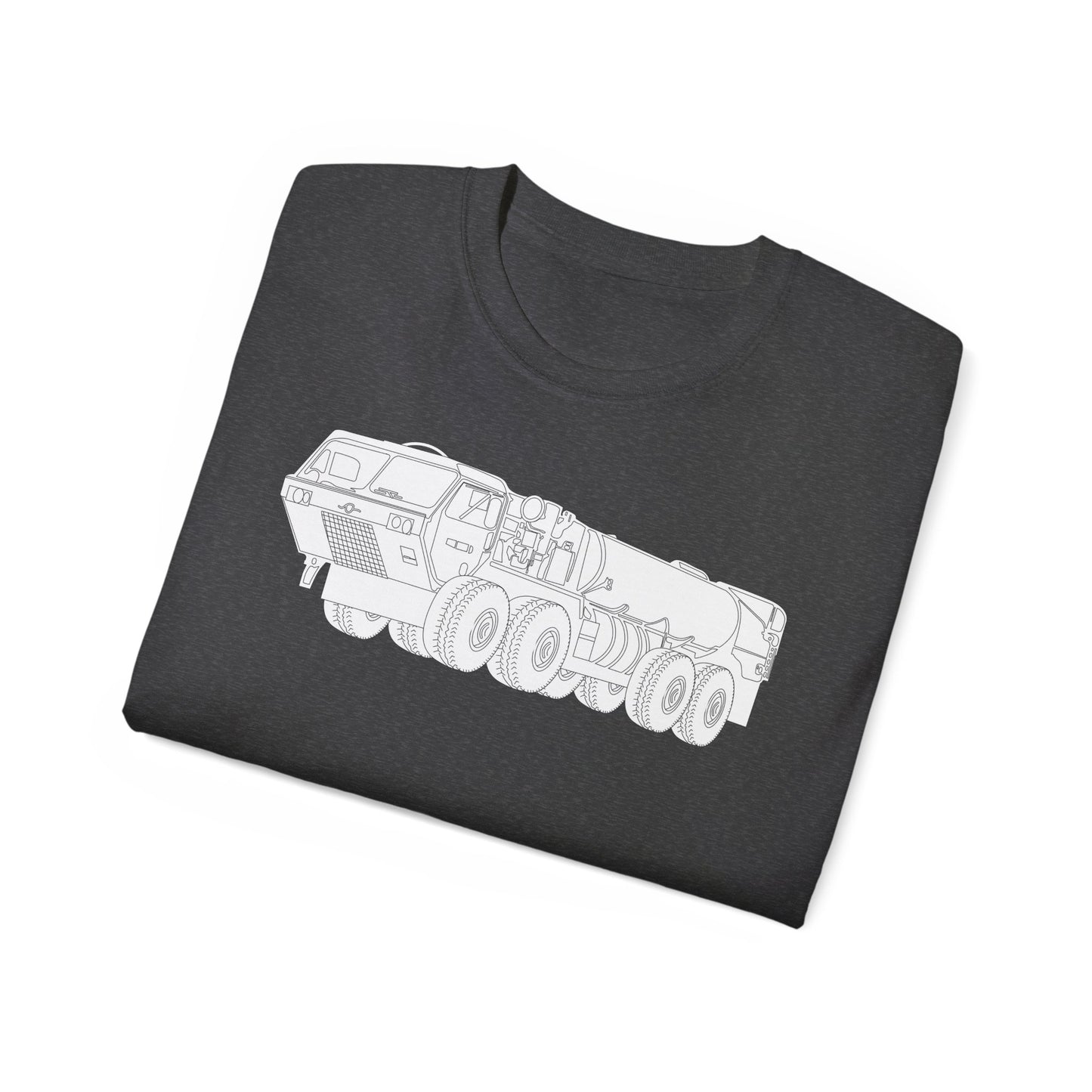 Unisex Ultra Cotton Tee - Vehicle - Fuel Truck - Front Left Oblique X 300