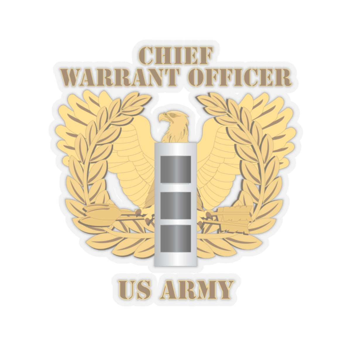 Kiss-Cut Stickers - Emblem - Warrant Officer - CW3