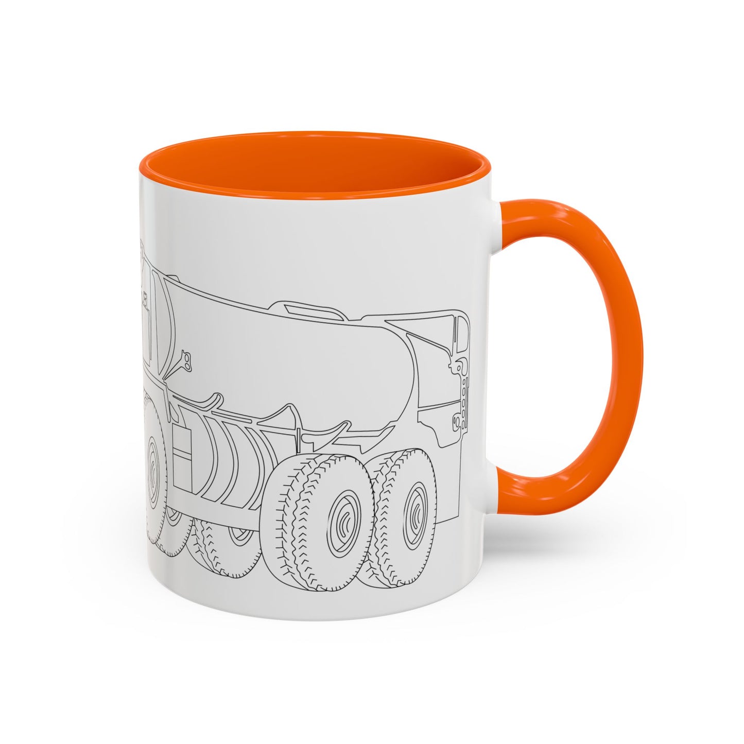 Accent Coffee Mug (11oz & 15oz) - Vehicle - Fuel Truck - Front Left Oblique X 300