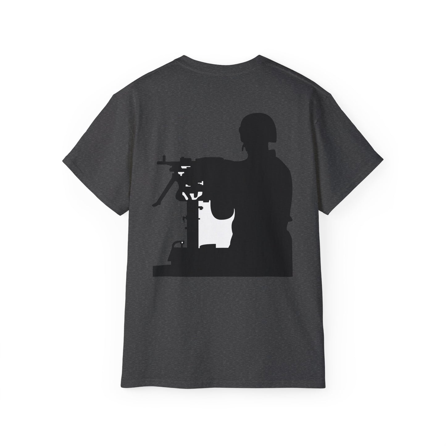 Unisex Ultra Cotton Tee - Army - Soldier - MG Vehicle Mounted - Silhouette X 300