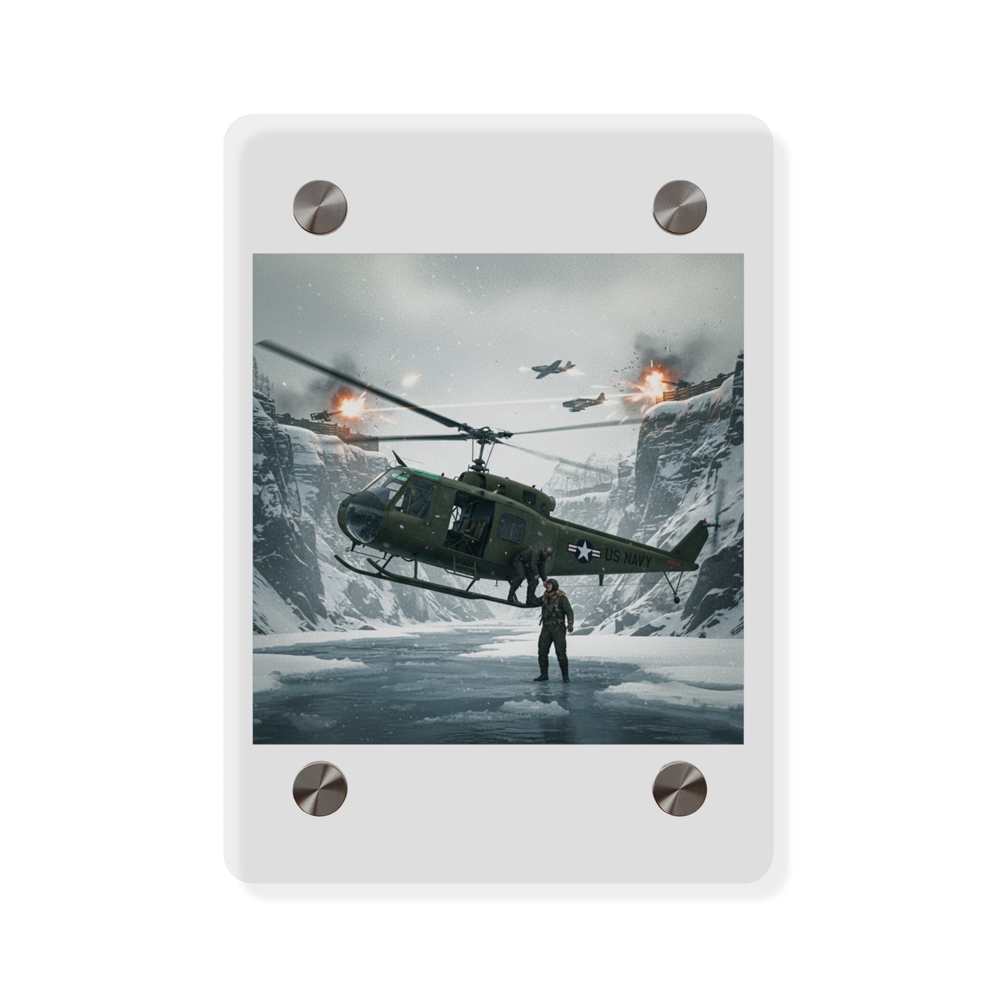 Acrylic Wall Art Panel - Rescue Mission from Majon-ni and Samdong-ni attack - Korean War