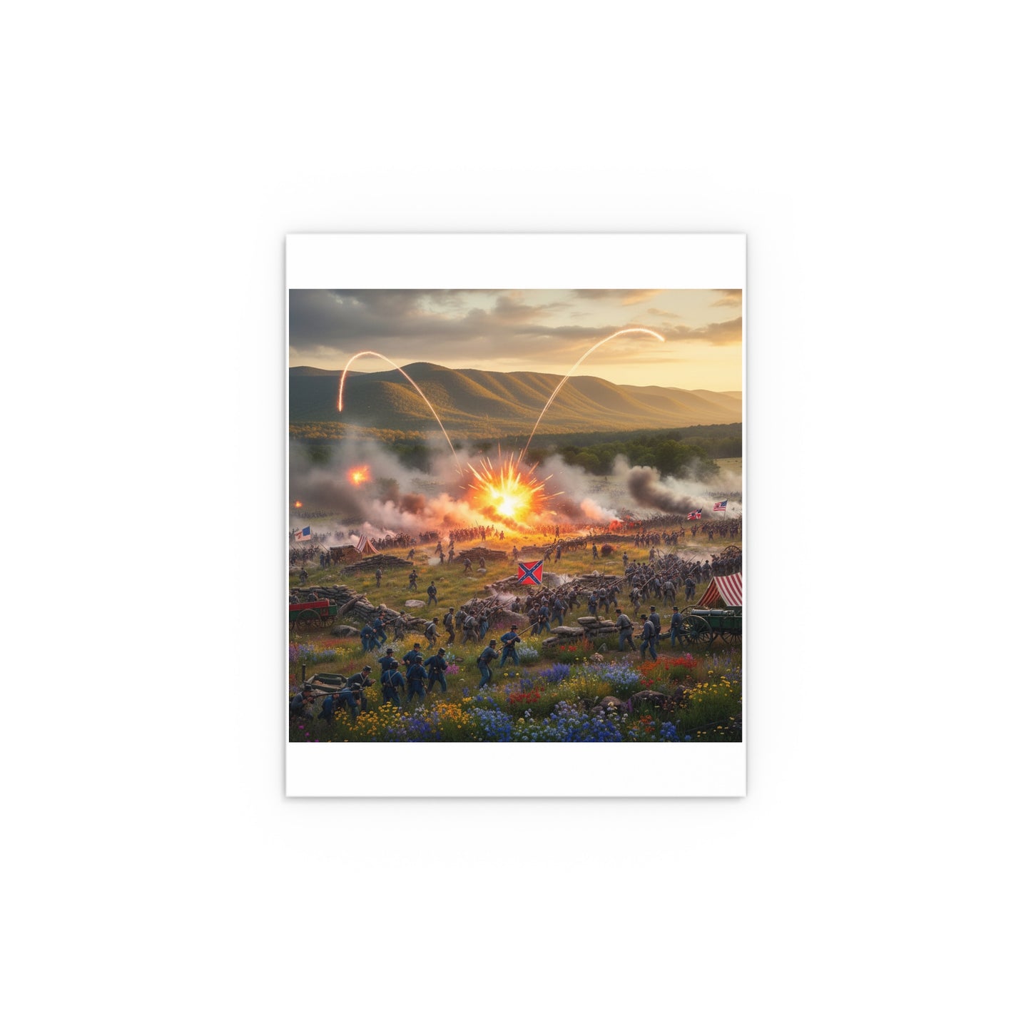 Indoor and Outdoor Silk Posters - US Civil War Battle - Battle of Kennesaw Mountain Georgia