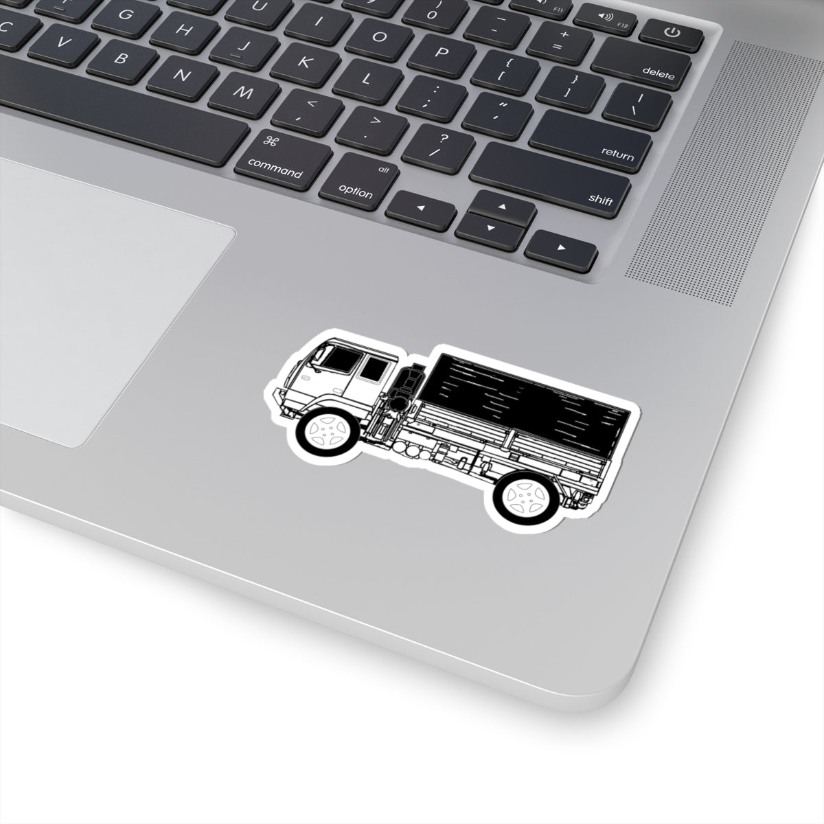 Kiss-Cut Stickers - Vehicle - LMTV - M1078 - Side - BW X 300