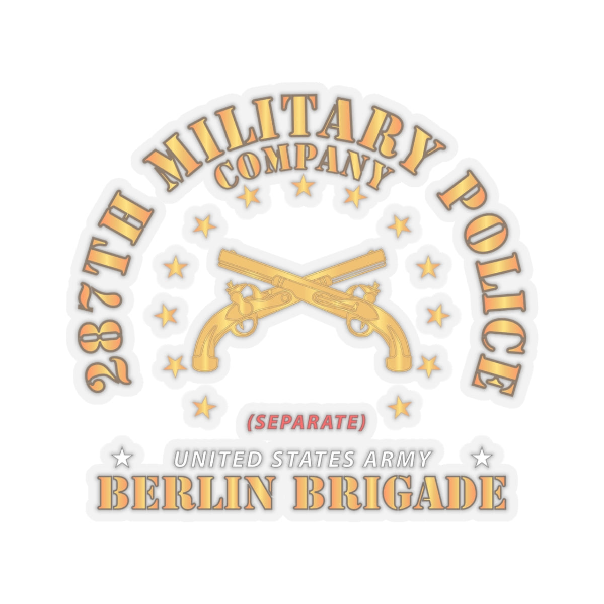 Kiss-Cut Stickers - 287th Military Police Company - Berlin Bde wo DS