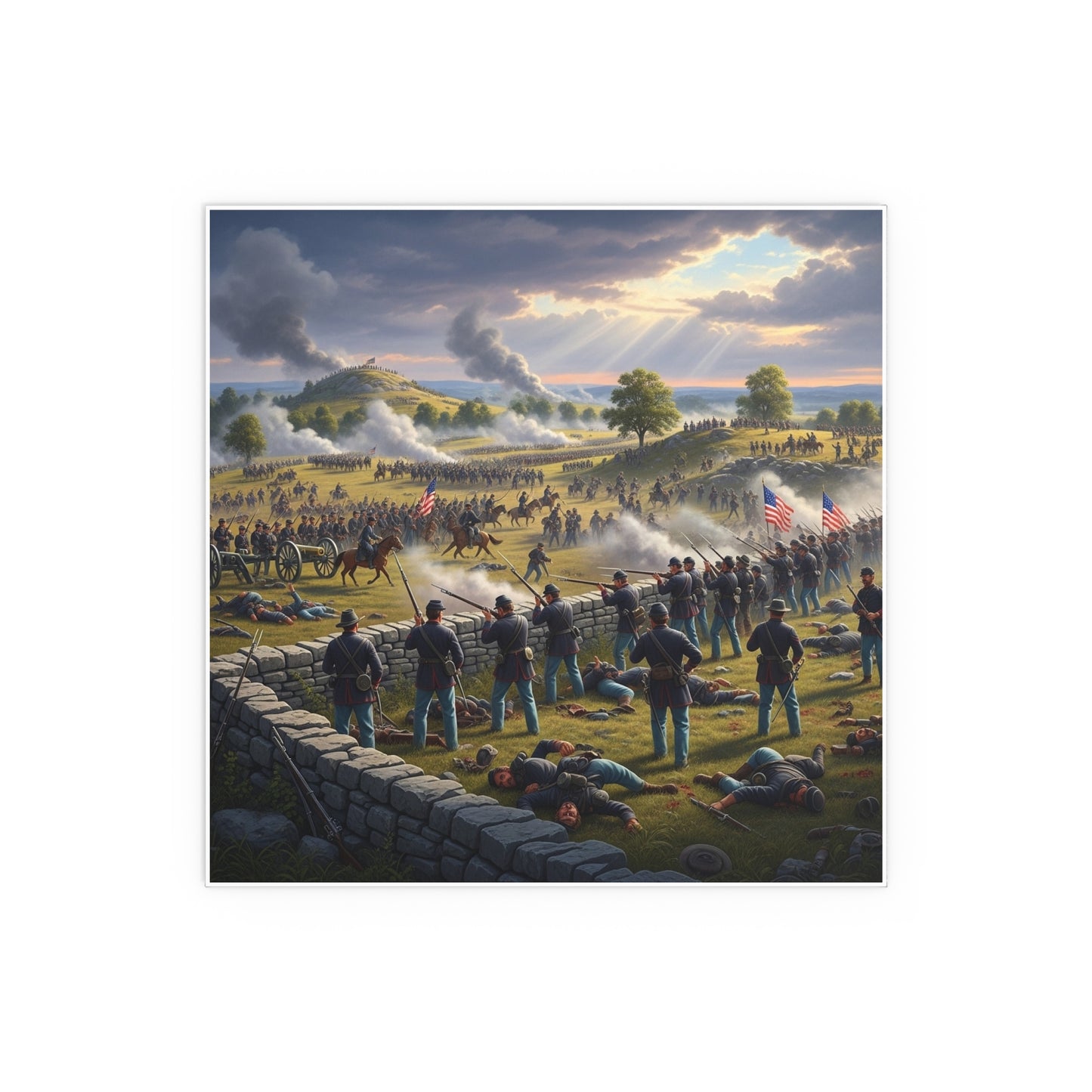 Indoor and Outdoor Silk Posters - Battle of Gettysburg