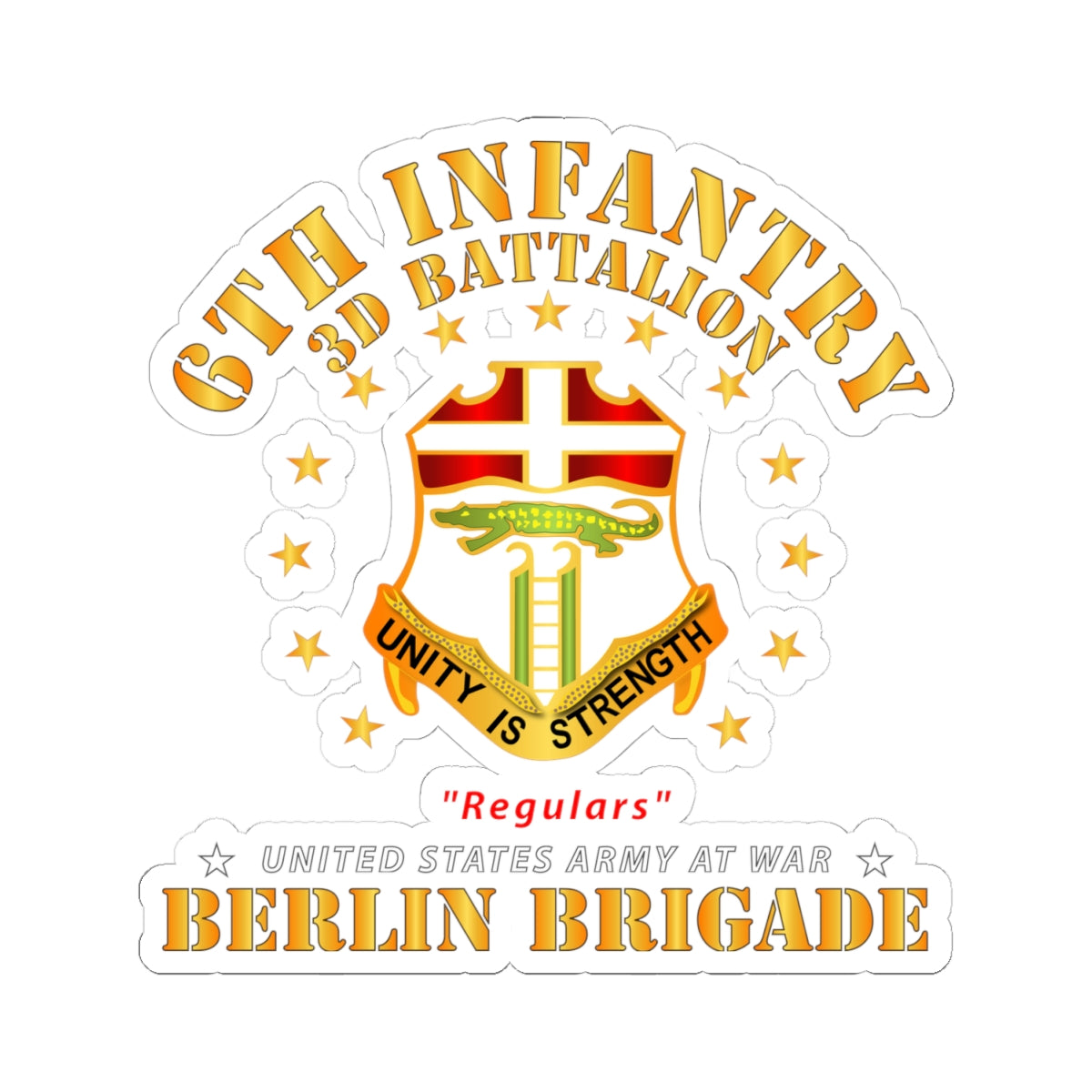 Kiss-Cut Stickers - 3d Battalion 6th Infantry - Berlin Brigade X 300