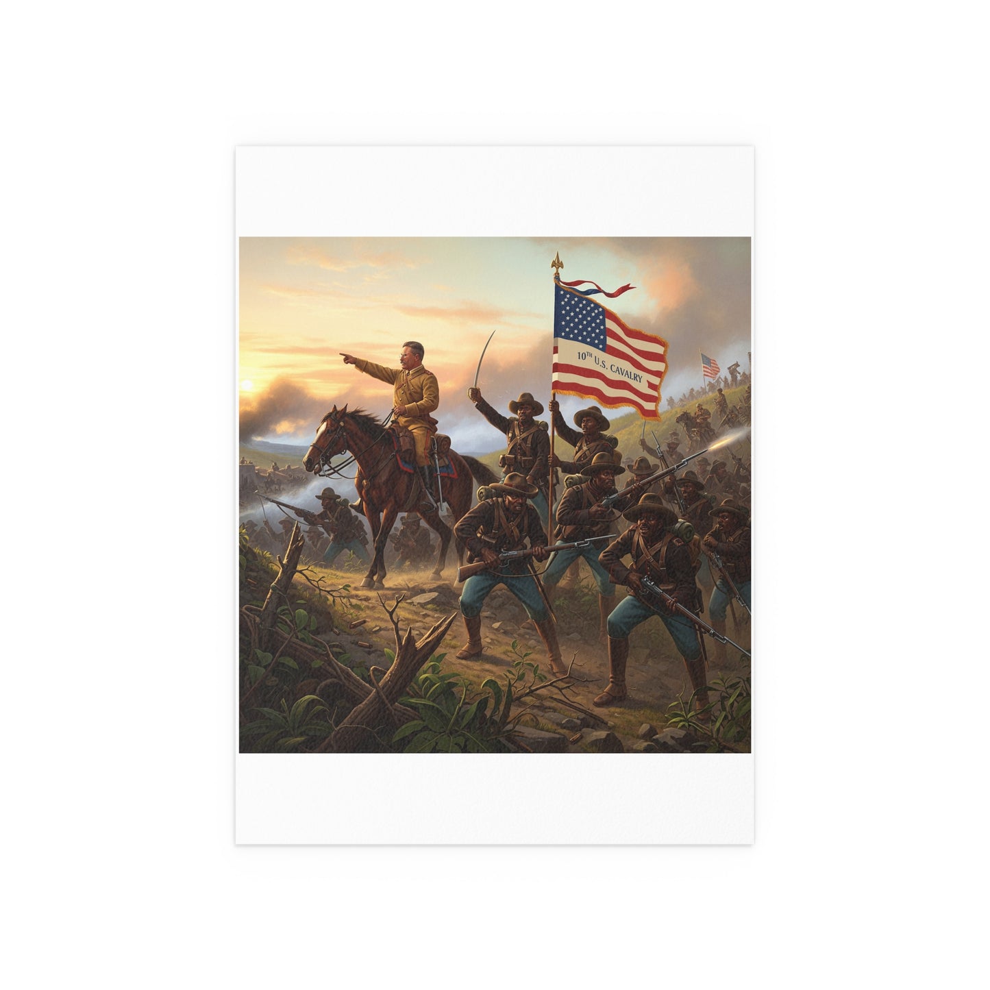 Indoor and Outdoor Silk Posters - Charge up JanJuan Hill