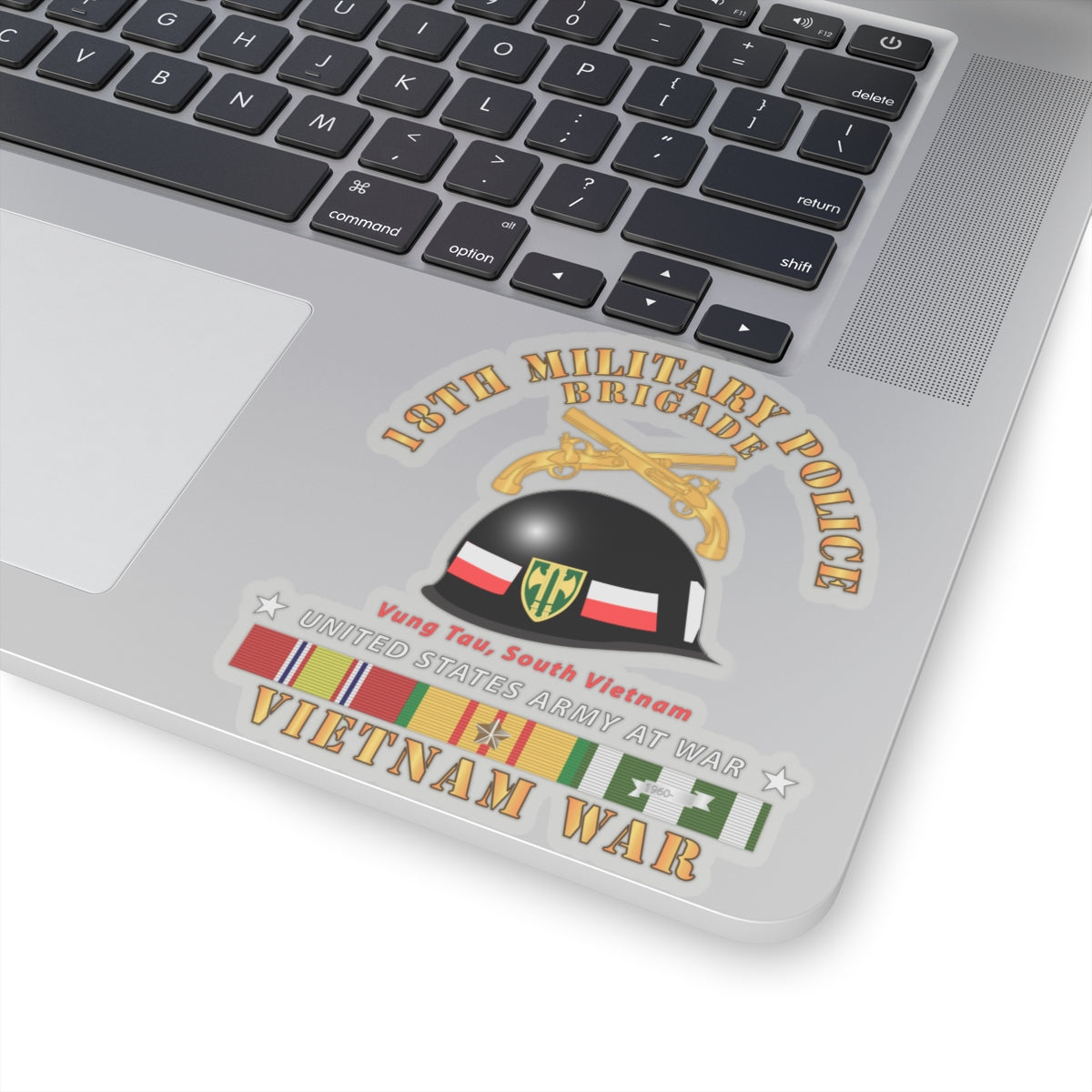 Kiss-Cut Stickers - 18th MP Brigade - Helmet - Vietnam w SVCV1