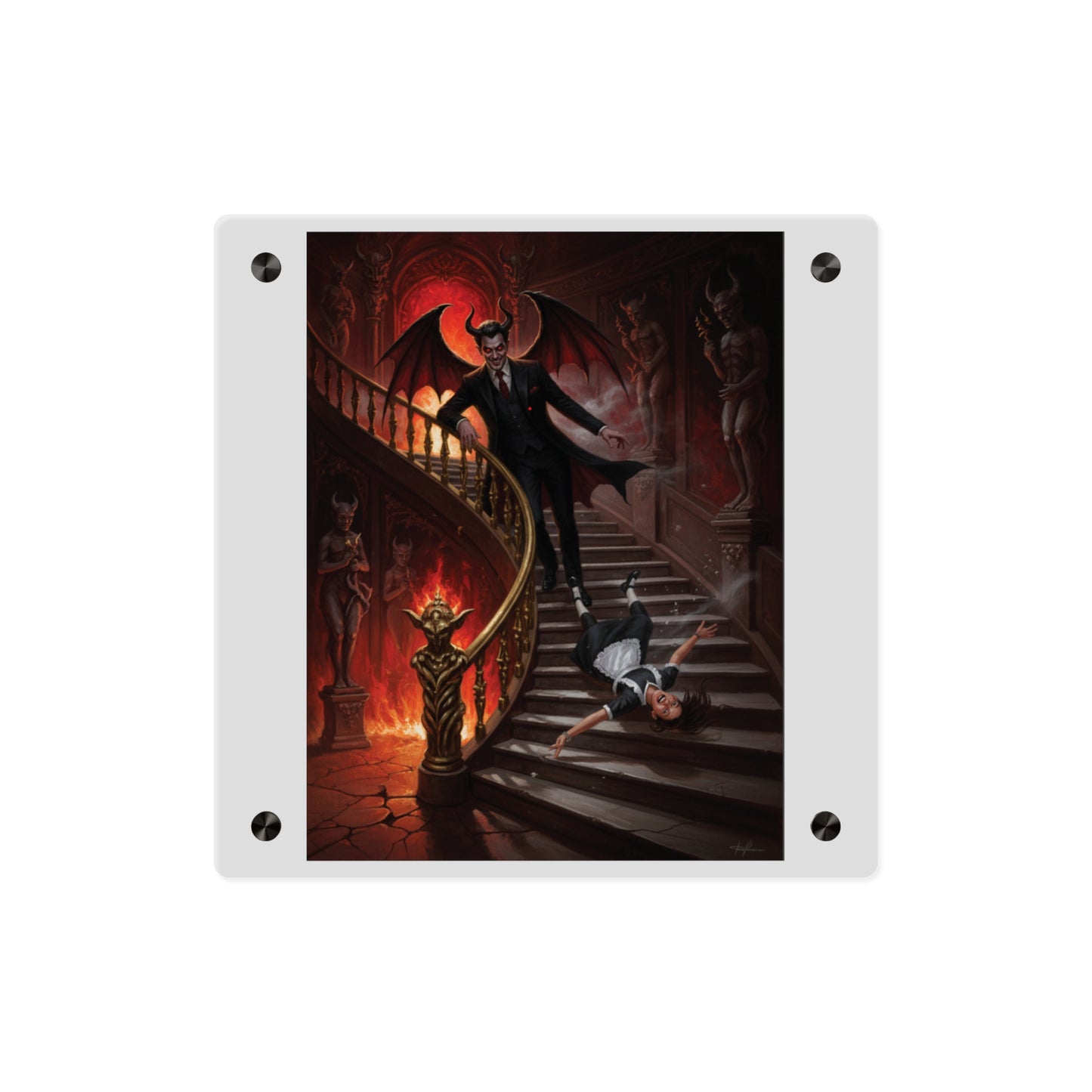 Acrylic Wall Art Panel - devil and maid