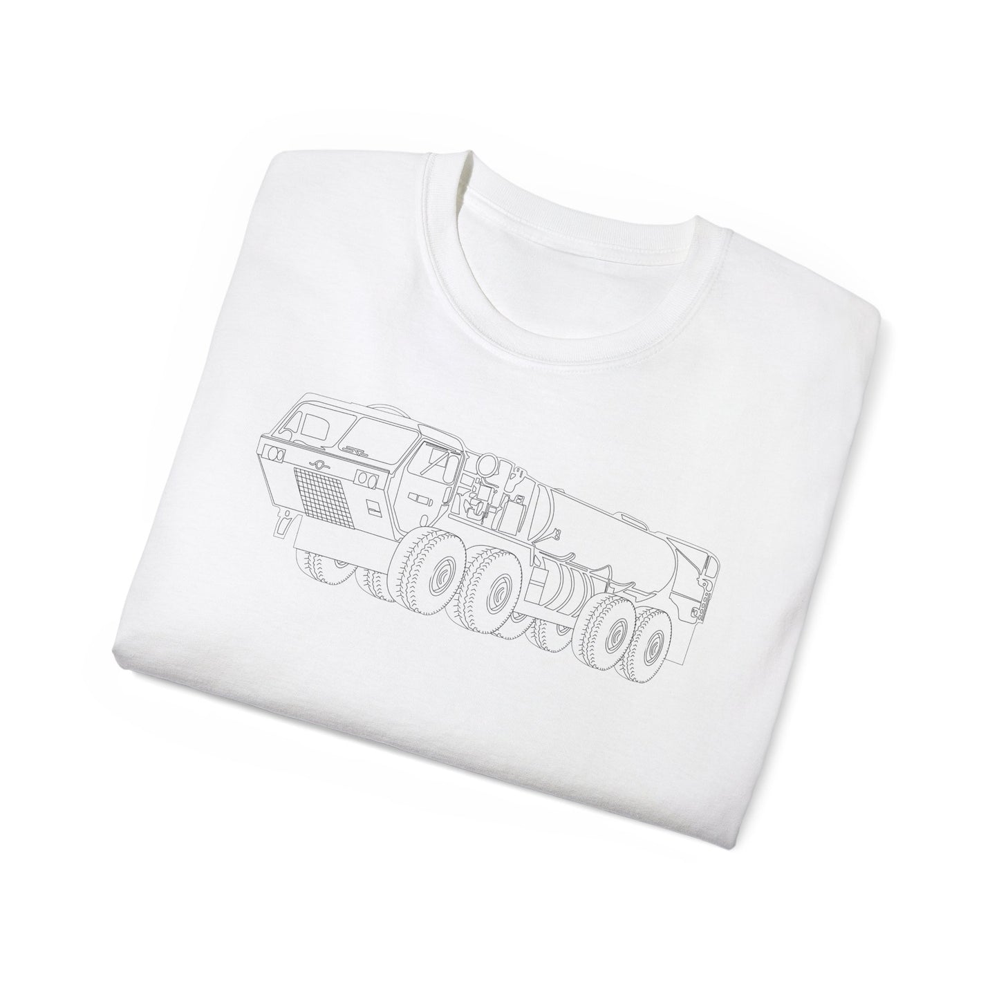 Unisex Ultra Cotton Tee - Vehicle - Fuel Truck - Front Left Oblique X 300