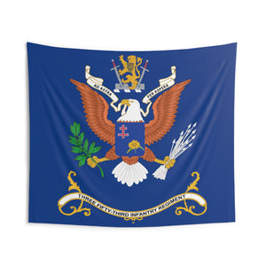 Indoor Wall Tapestries - 353rd Infantry Regiment Regimental Colors Tapestry - Ad ASTRA PER ASPERA