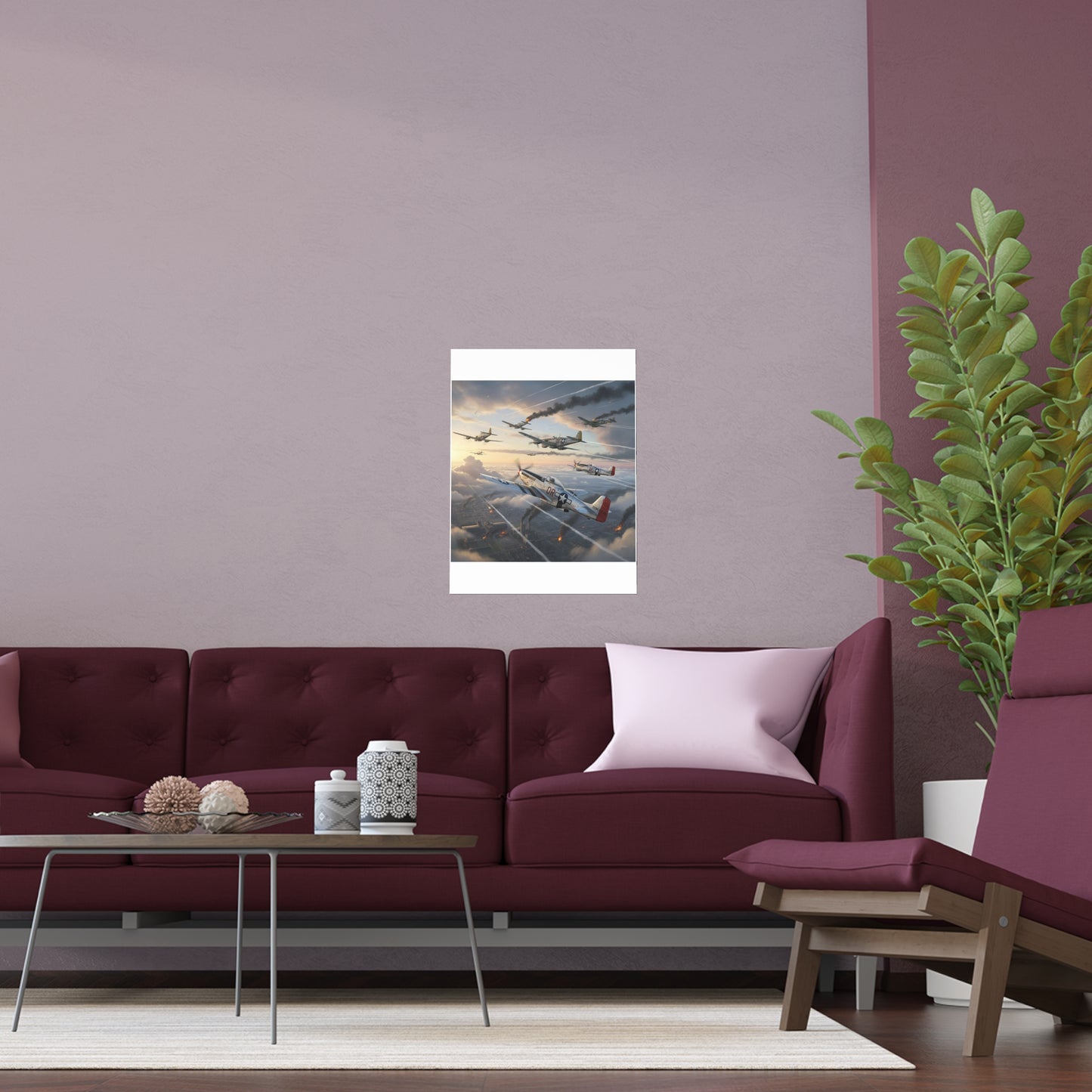 Indoor and Outdoor Silk Posters - Red Tails in Action