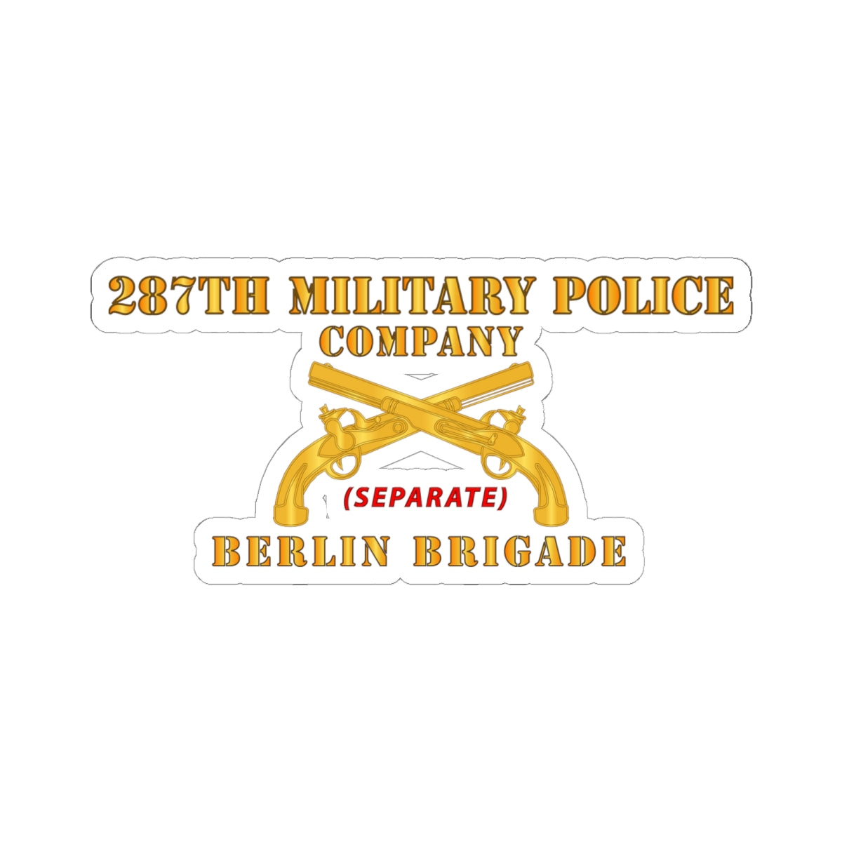 Kiss-Cut Stickers - 287th Military Police Company - Berlin Bde