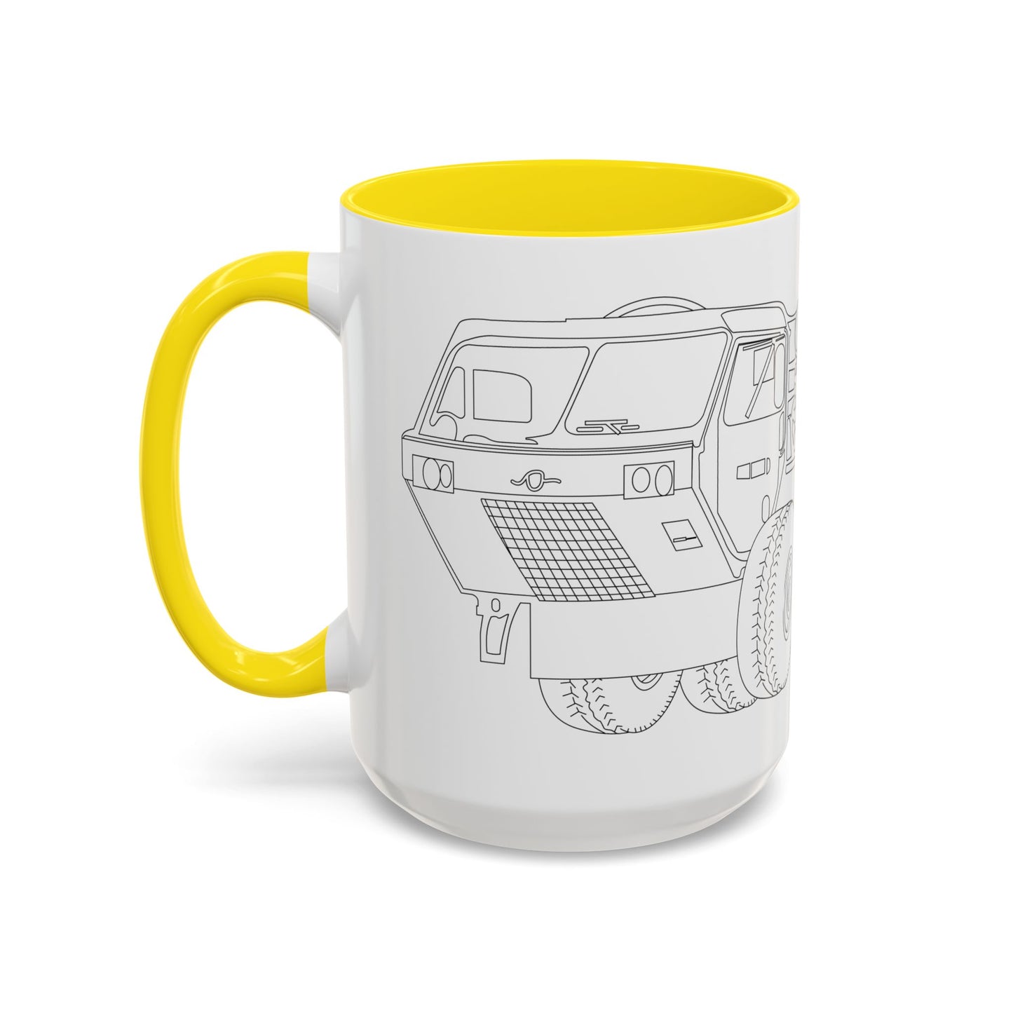 Accent Coffee Mug (11oz & 15oz) - Vehicle - Fuel Truck - Front Left Oblique X 300