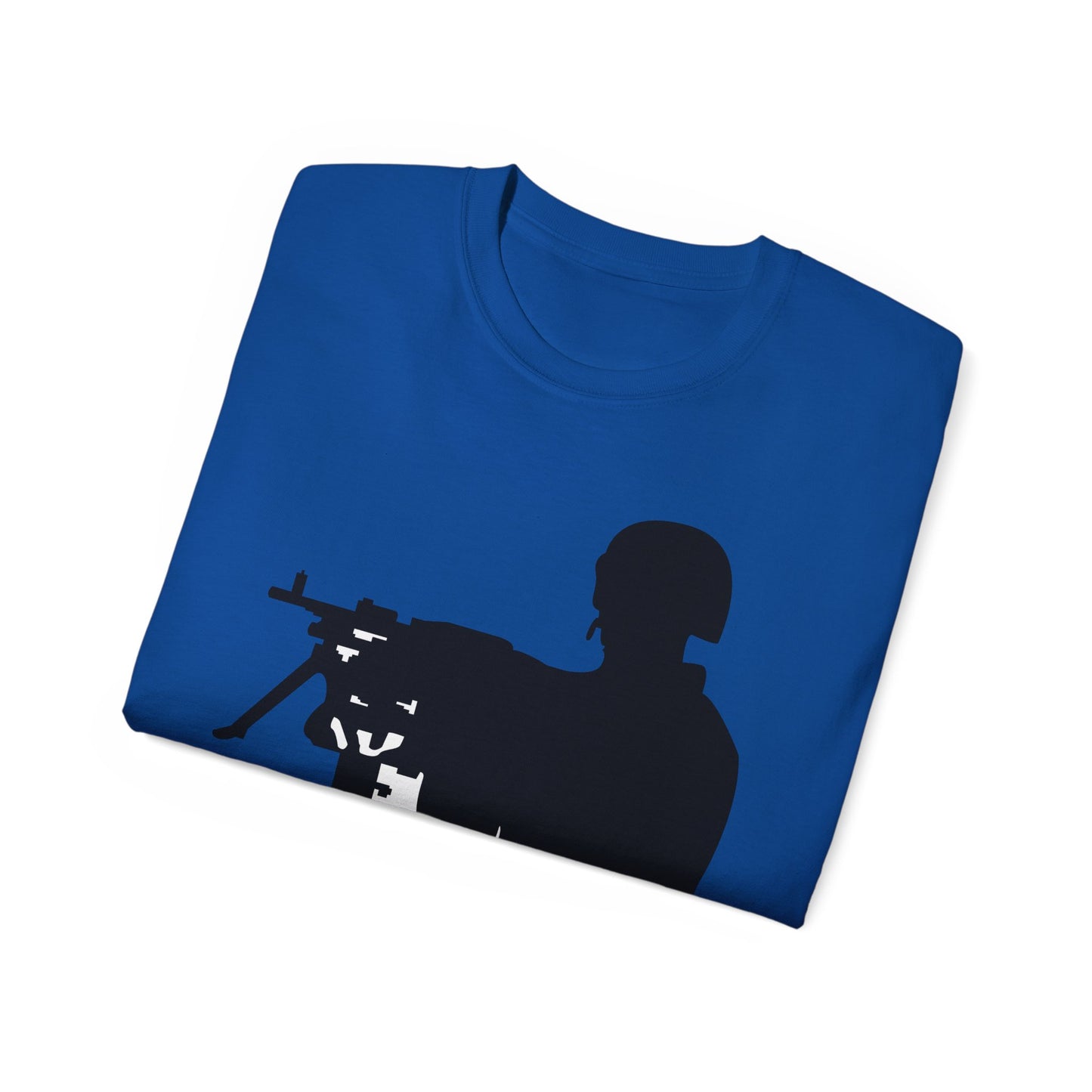 Unisex Ultra Cotton Tee - Army - Soldier - MG Vehicle Mounted - Silhouette X 300