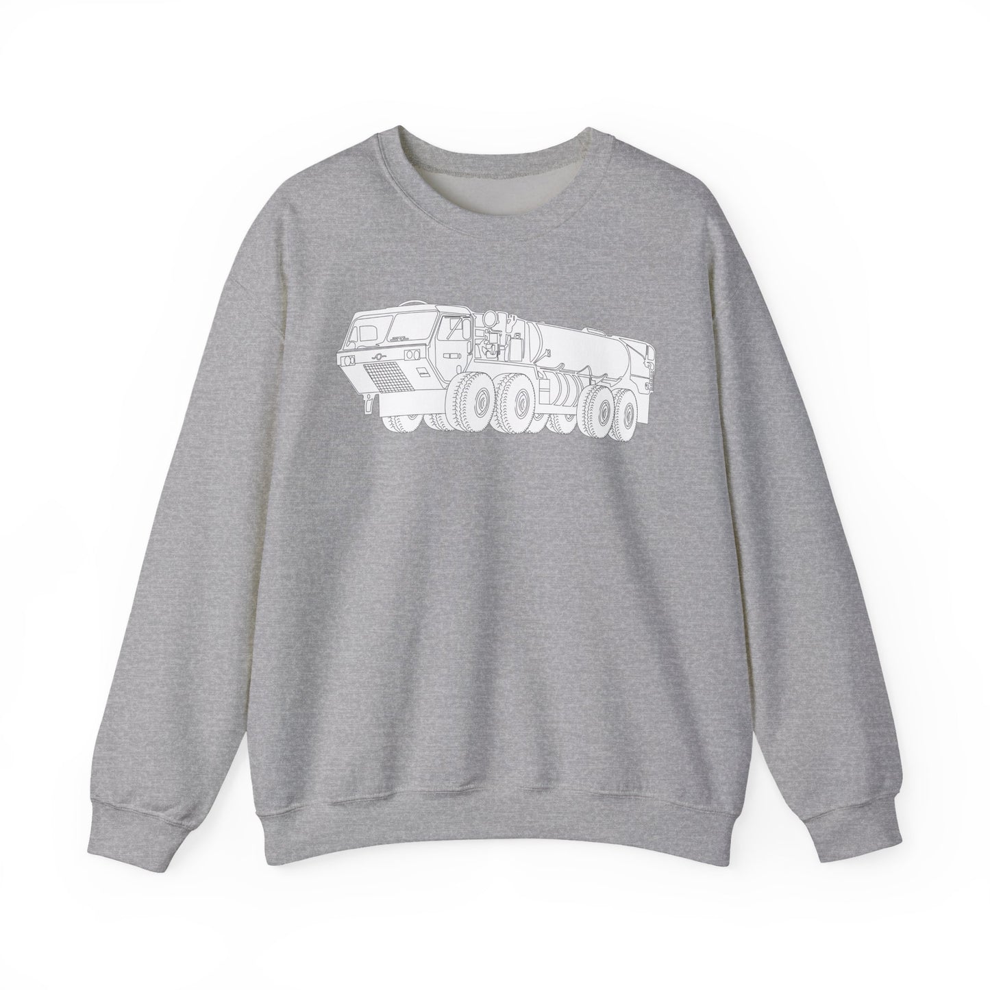 Crewneck Sweatshirt - Vehicle - Fuel Truck - Front Left Oblique X 300