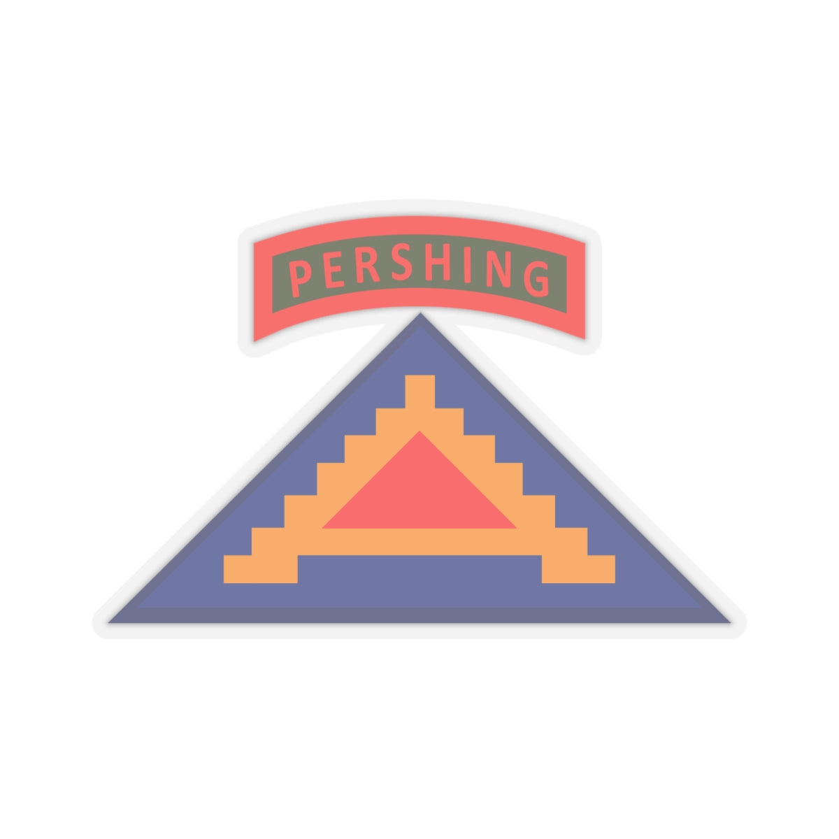 Kiss-Cut Stickers - 56th Artillery Brigade - 7th Army w Pershing Tab wo Txt