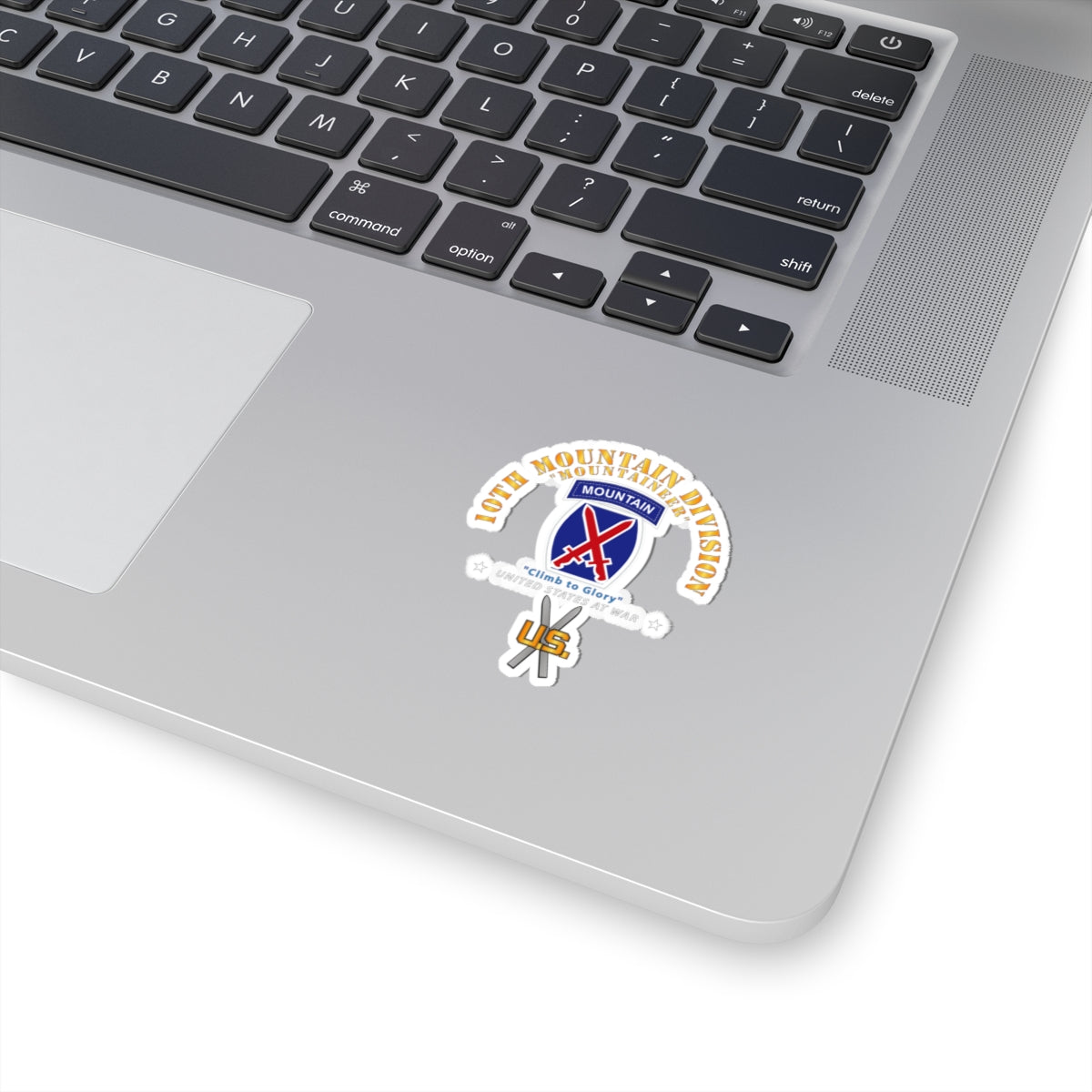 Kiss-Cut Stickers - 10th Mountain Division w SKI Branch
