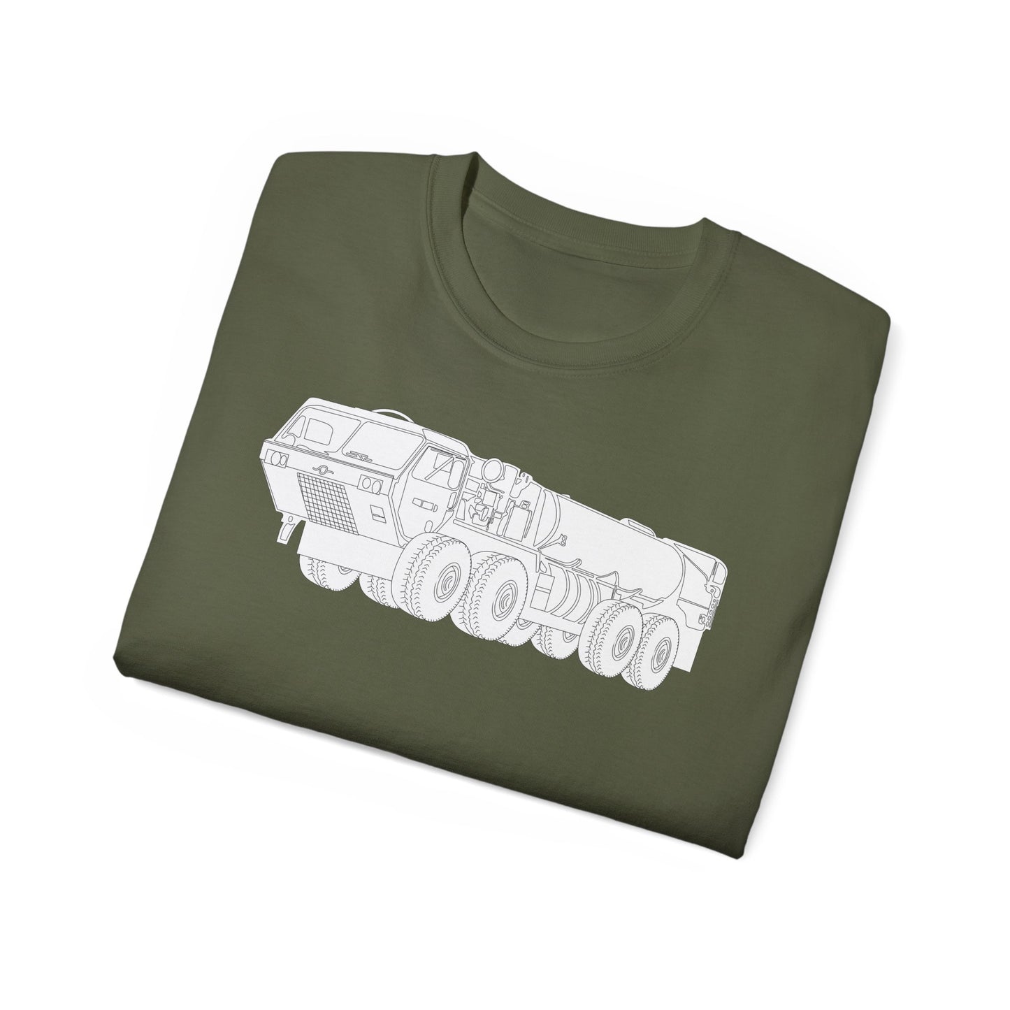 Unisex Ultra Cotton Tee - Vehicle - Fuel Truck - Front Left Oblique X 300