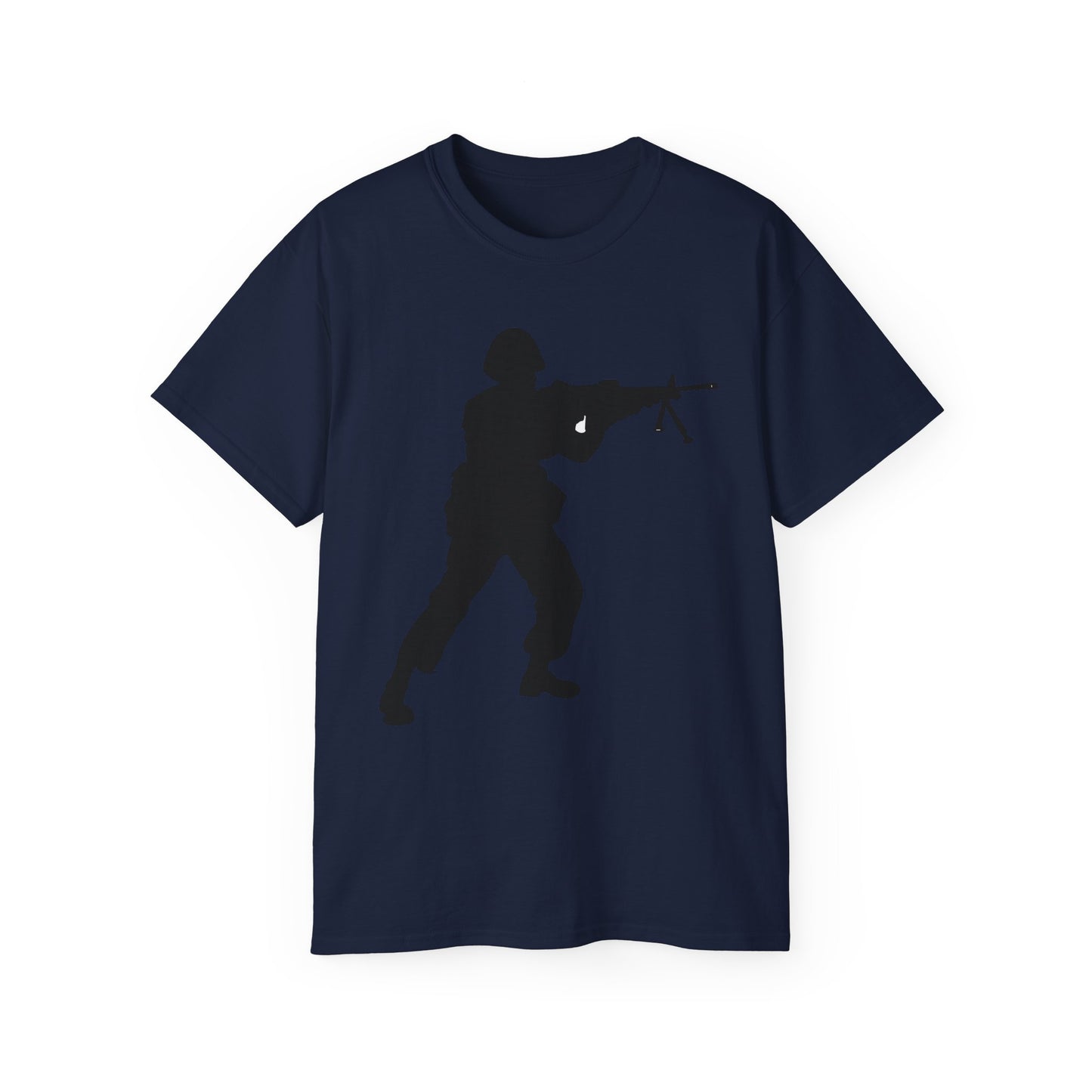Unisex Ultra Cotton Tee - Army - Soldier - MG Assault - Silhouette X 300