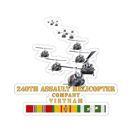 Kiss-Cut Stickers - 240th Assault Helicopter Co w VN SVC V1