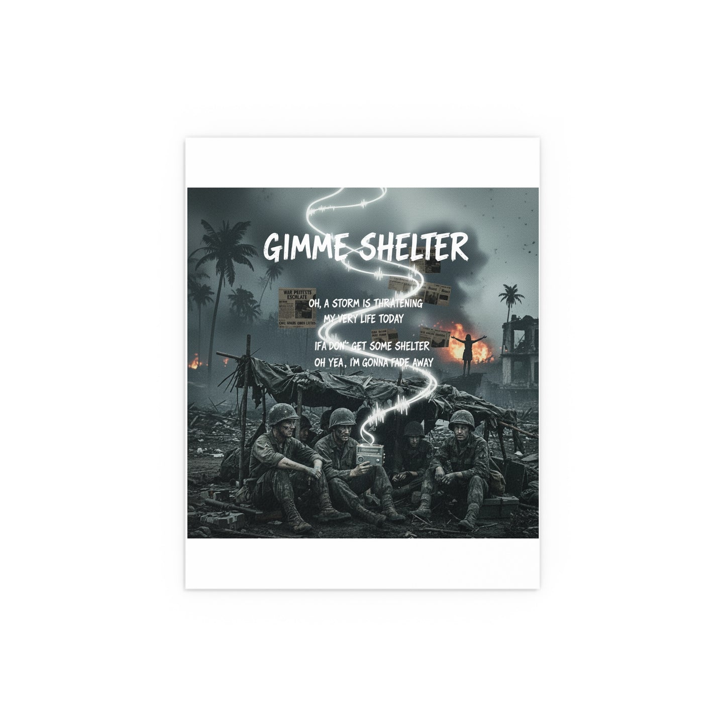 Indoor and Outdoor Silk Posters - Giveme Shelter X 2024
