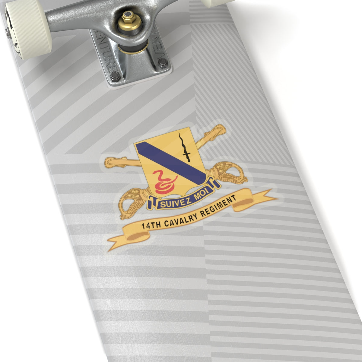 Kiss-Cut Stickers - 14th Cavalry Regiment w Br - Ribbon