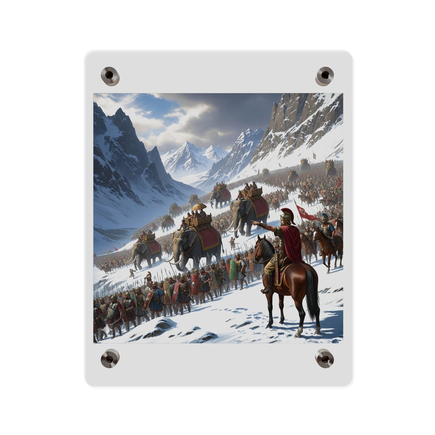 Acrylic Wall Art Panel - Hannibal Crossing the Alps to Atttack Rome