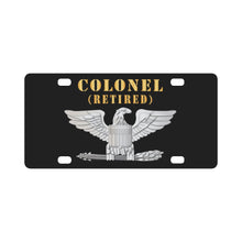 Load image into Gallery viewer, Colonel - Retired X 300 - Hat Classic License Plate
