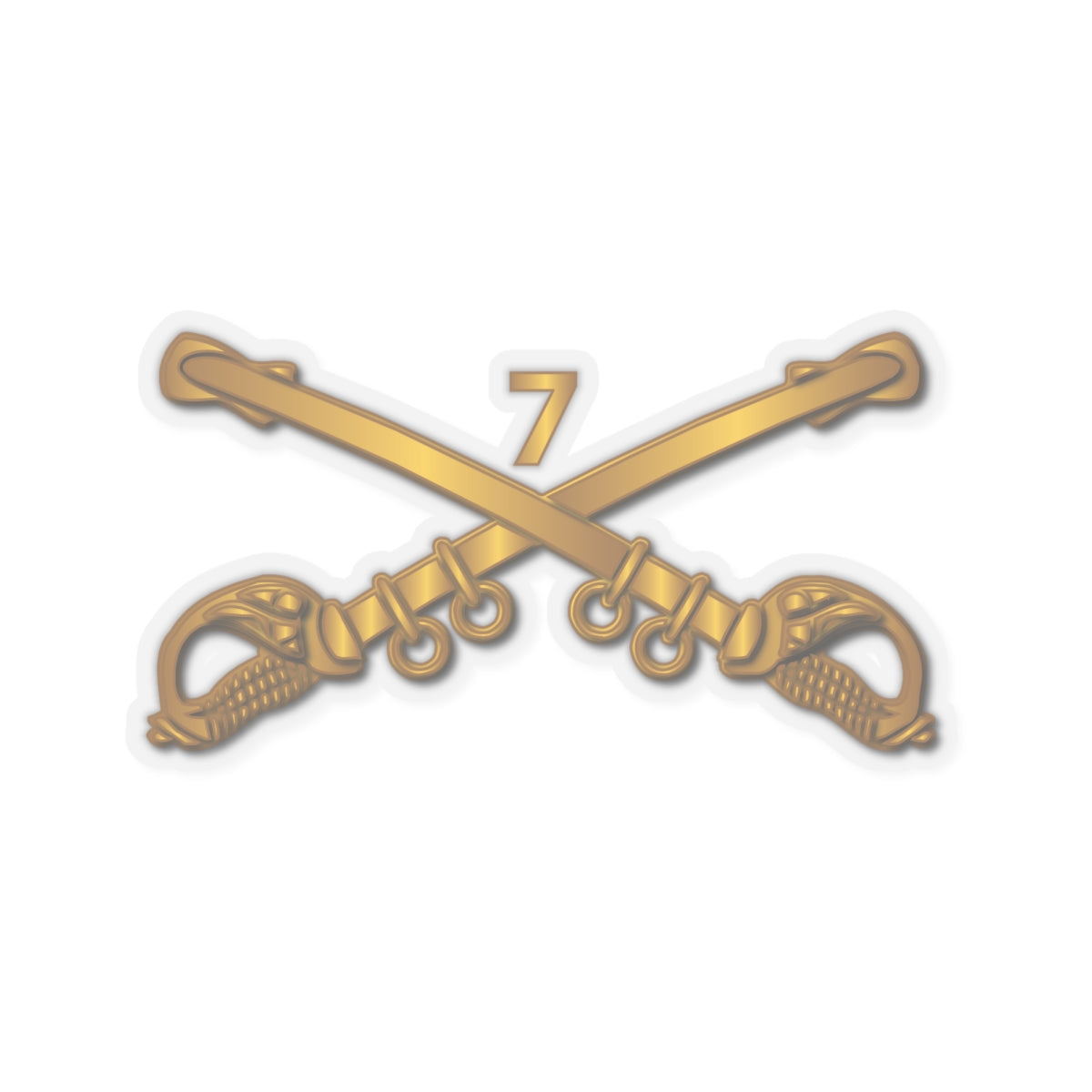 Kiss-Cut Stickers - 7th Cavalry Branch wo Txt
