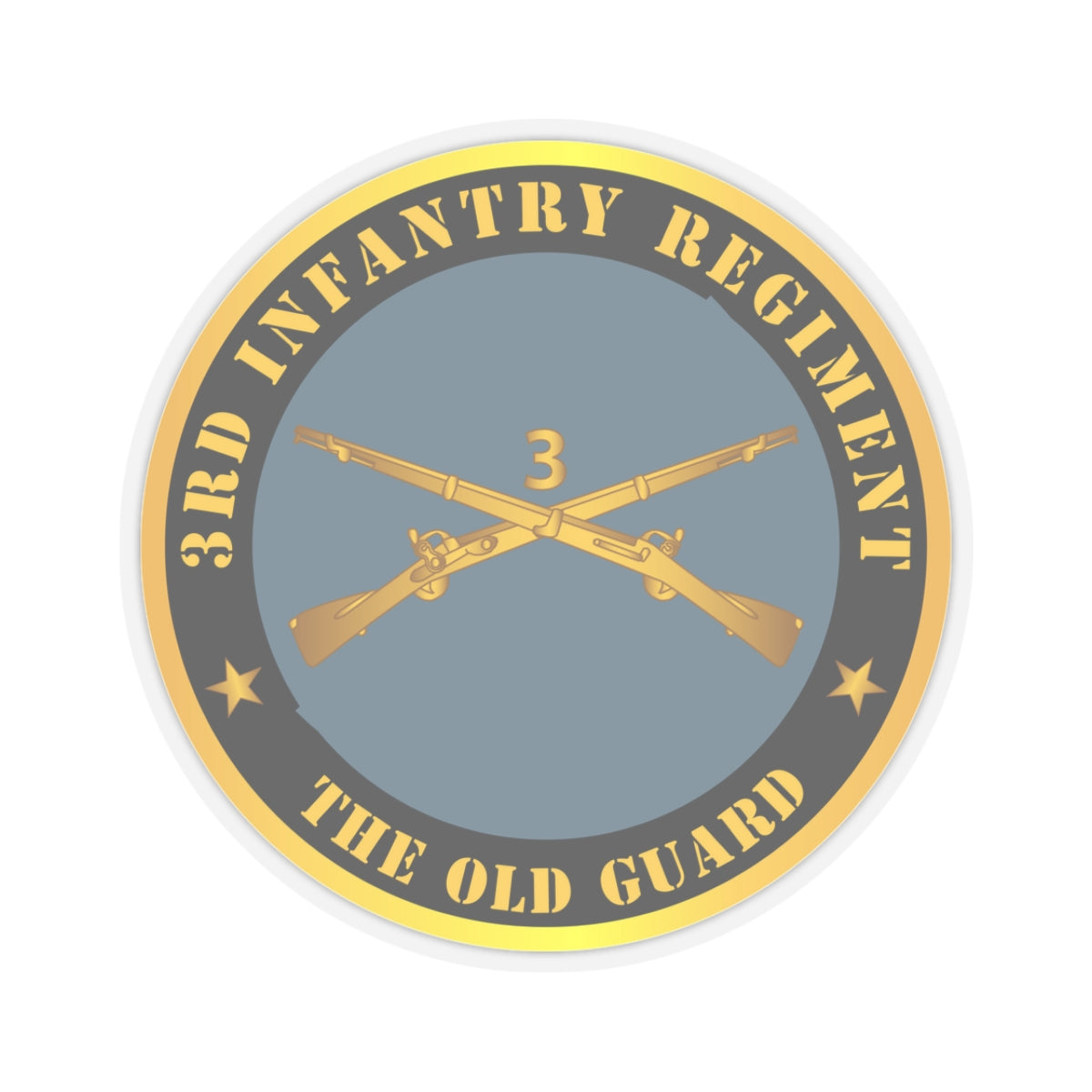 Kiss-Cut Stickers - 3rd Infantry Regiment -The Old Guard w Inf Branch