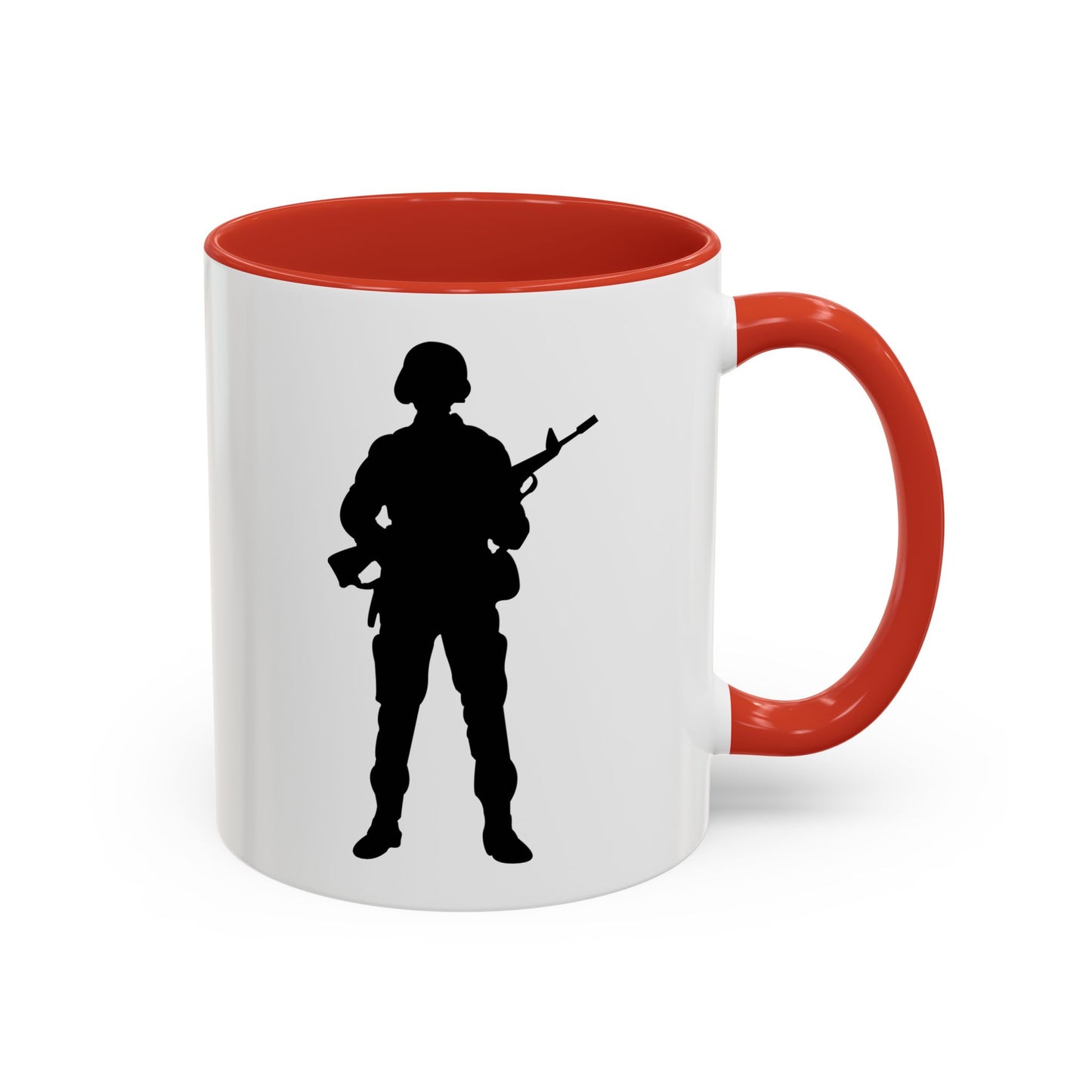 Accent Coffee Mug (11oz & 15oz) - Army - Soldier - Silhouette X 300