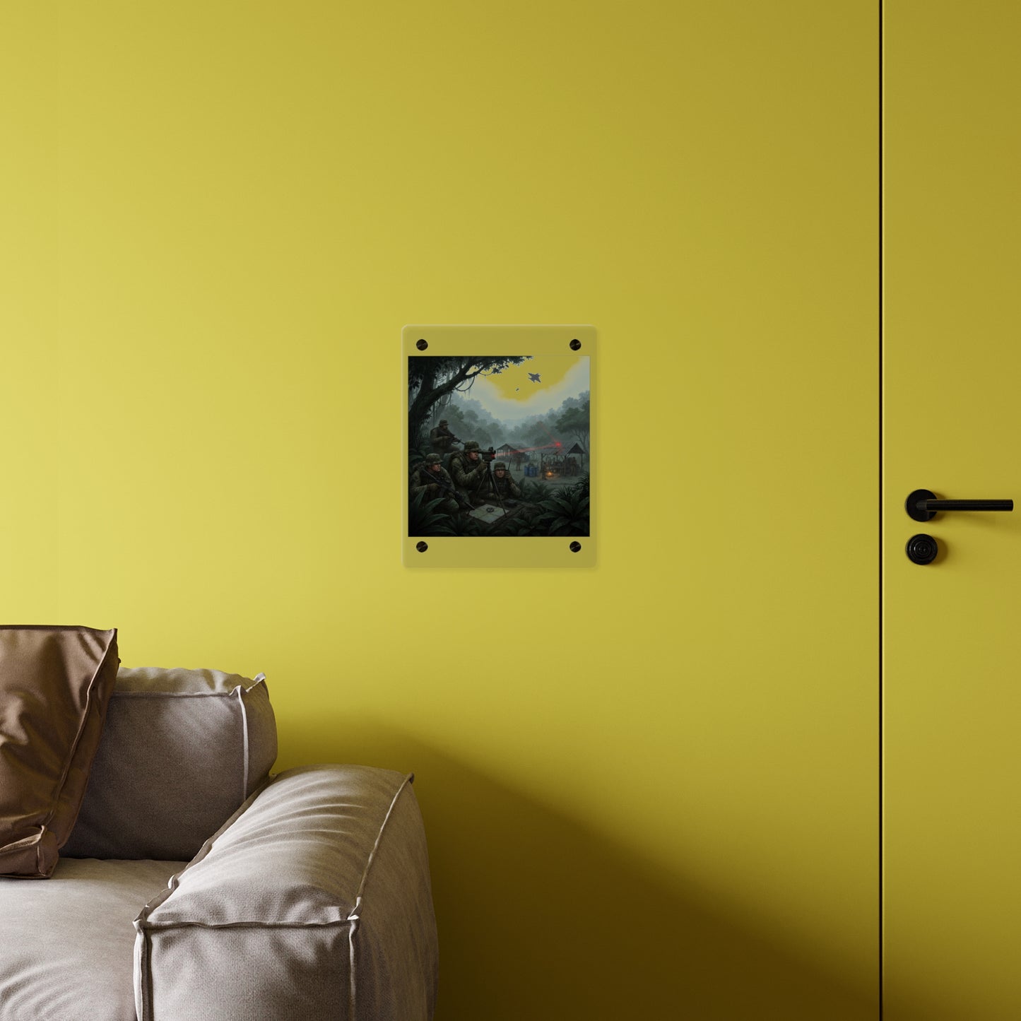 Acrylic Wall Art Panel - SOF Team Hitting a Jungle Drug Lab