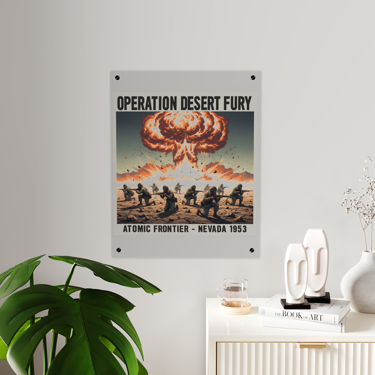Acrylic Wall Art Panel - Atomic Testing in Nevada Desert Operation Fury