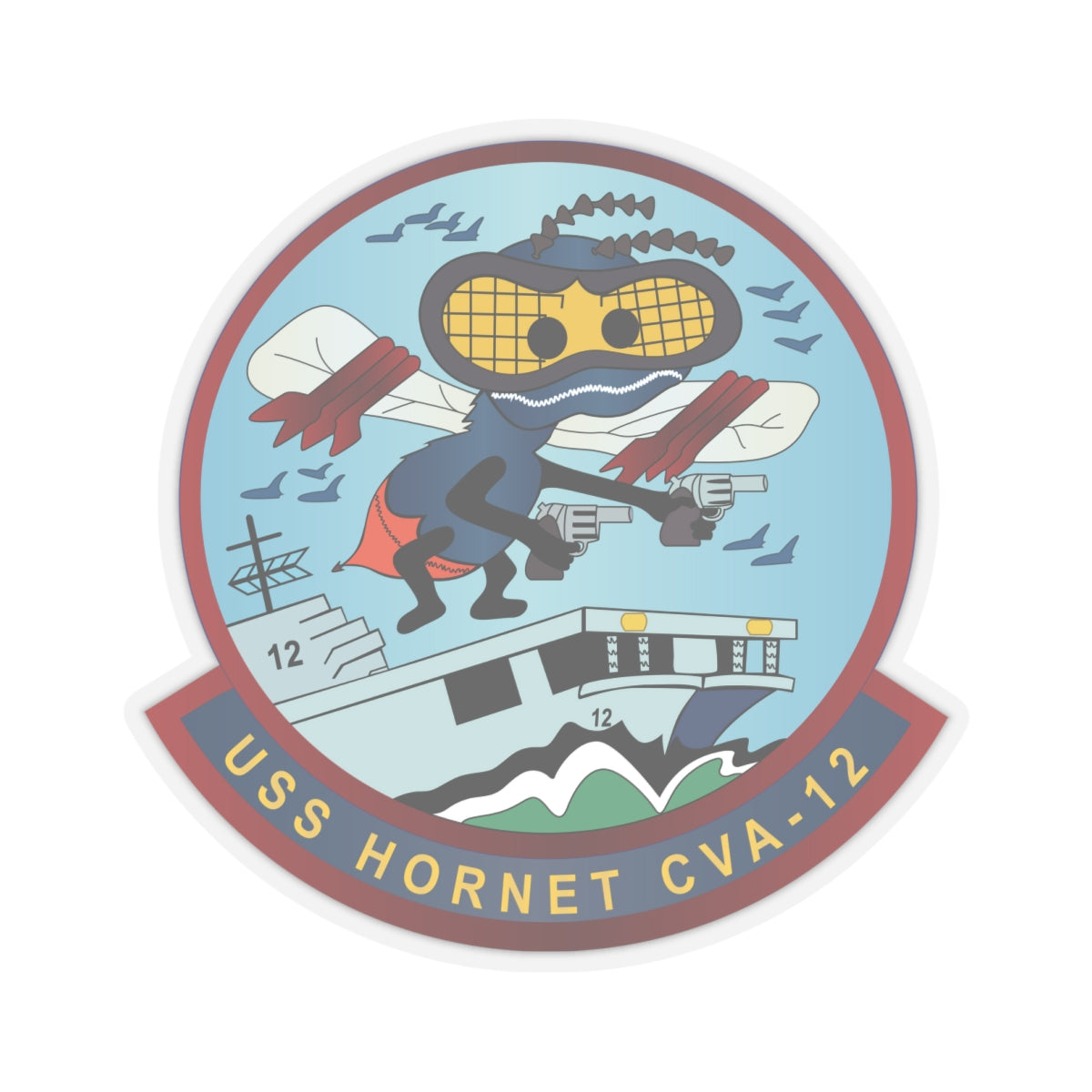 Kiss-Cut Stickers - Navy - USS Hornet (CV-12) wo Txt