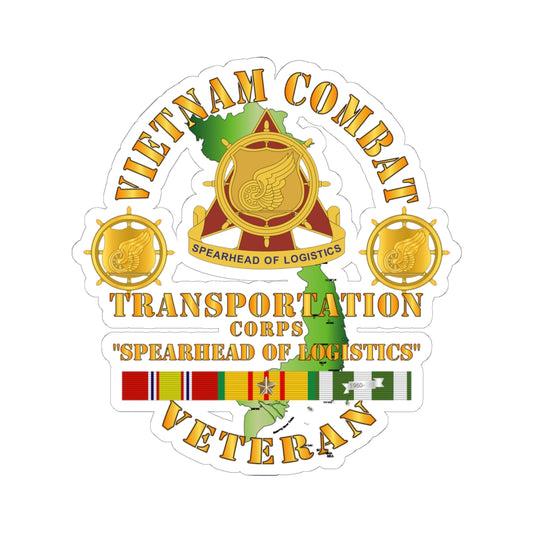 Kiss-Cut Stickers - Vietnam Combat Vet - Transportation Corps w VN SVC X 300