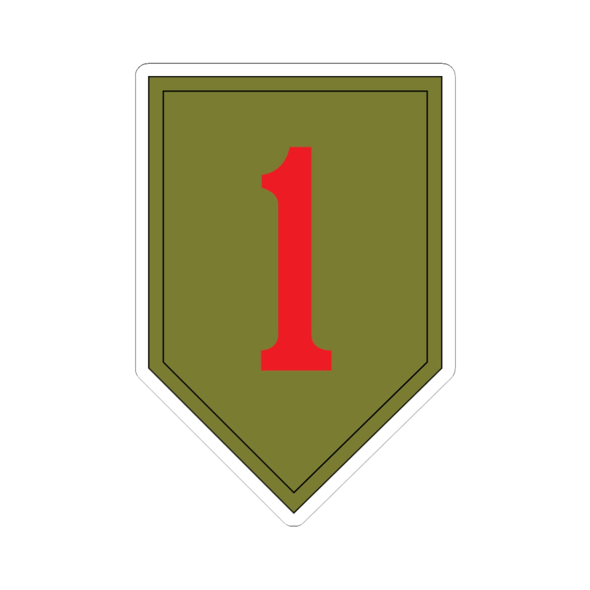 Kiss-Cut Stickers - SSI - 1st Infantry Division wo Txt X 300