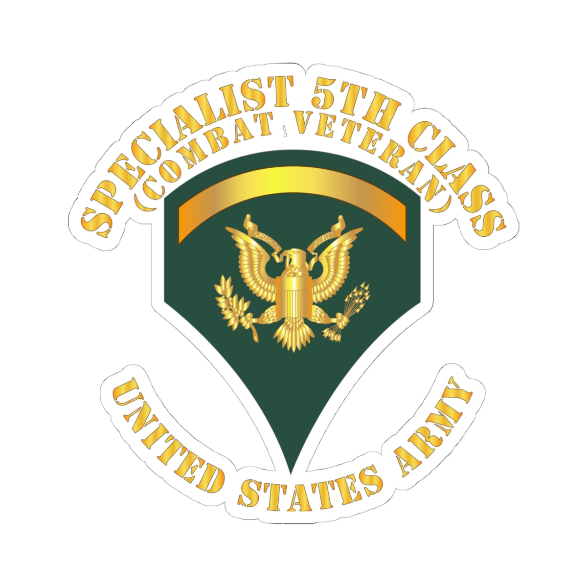 Kiss-Cut Stickers - Specialist 5th Class - SP5 - Combat Veteran